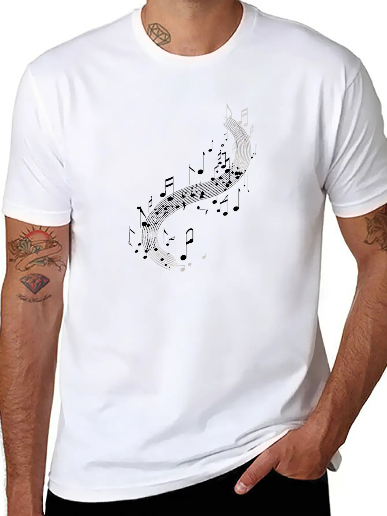 Music Note Dream Basic Graphic T-Shirt ¨C Daily Comfort In Soft Cotton