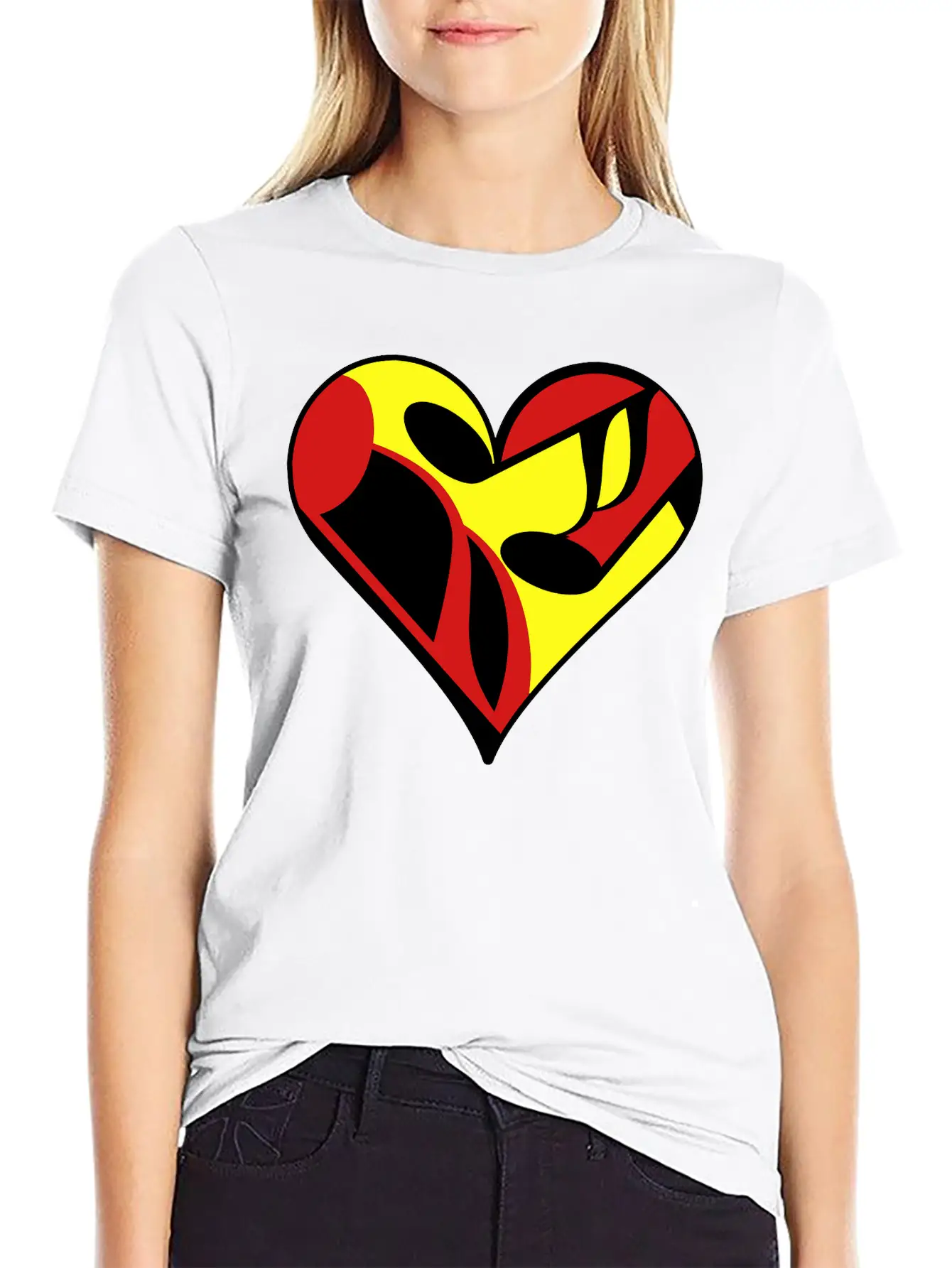 Music Note Heart Basic Graphic T-Shirt ¨C Daily Comfort In Soft Cotton