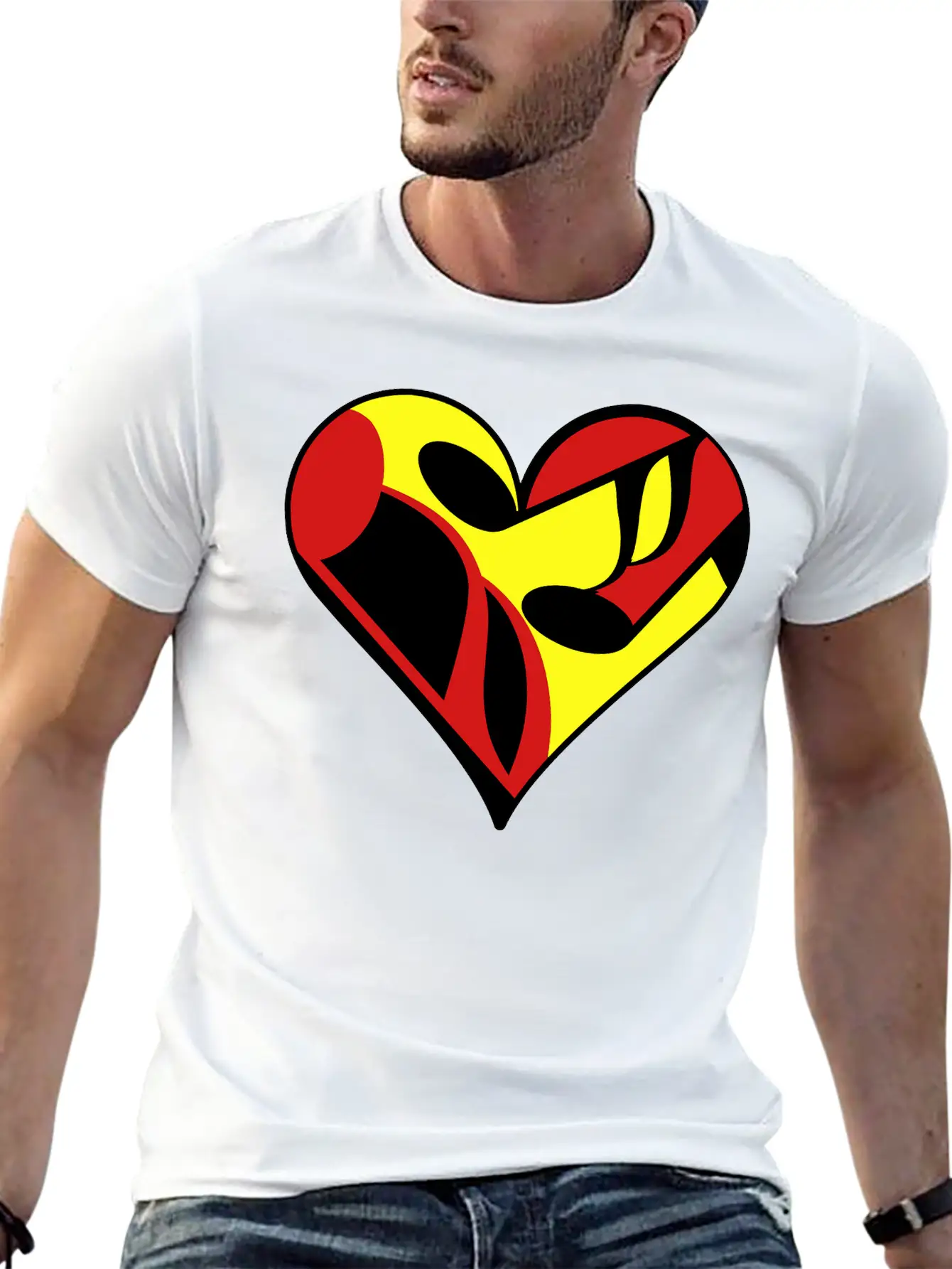 Music Note Heart Basic Graphic T-Shirt ¨C Daily Comfort In Soft Cotton