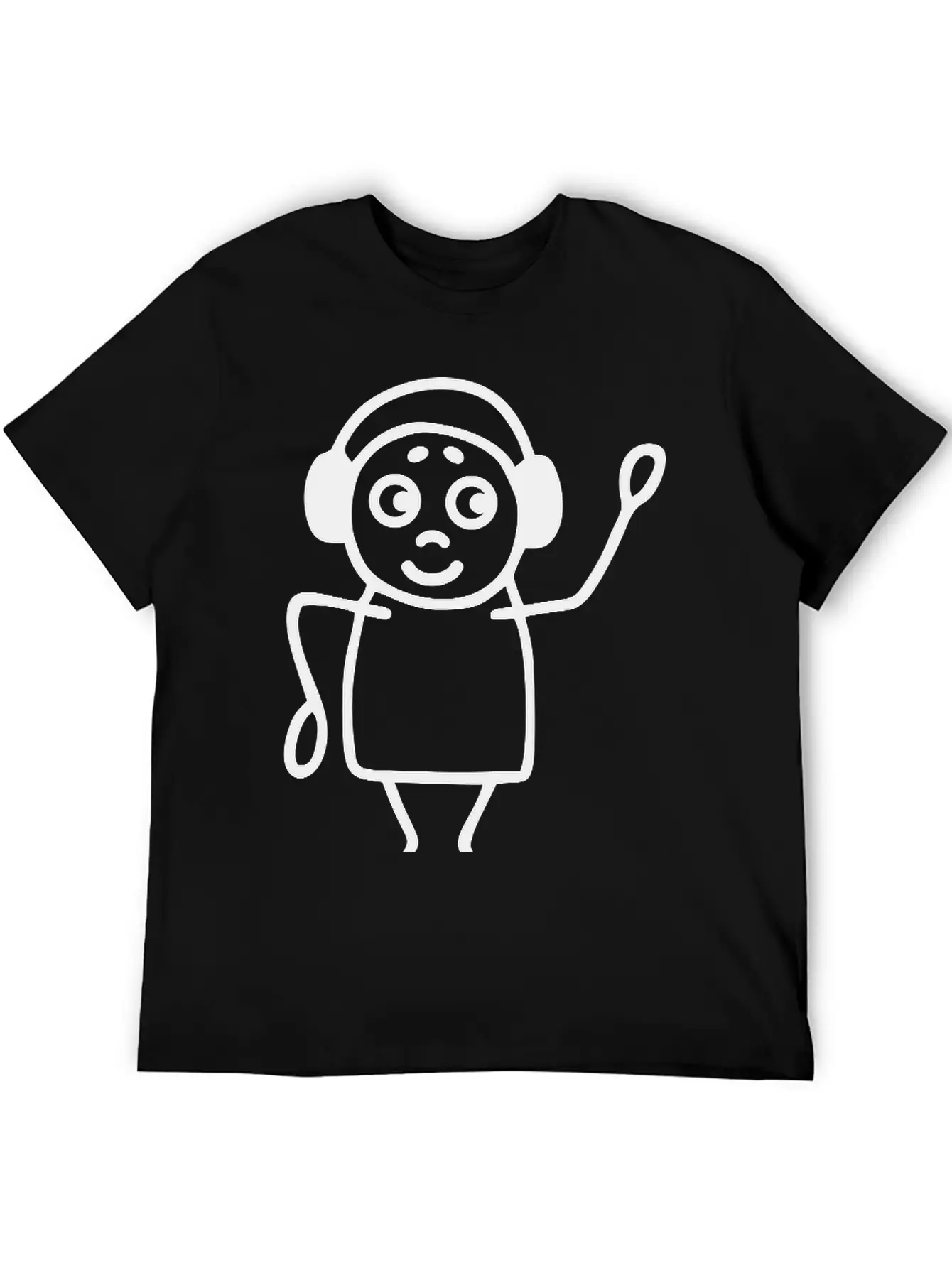 Music On Headphones Basic Graphic T-Shirt ¨C Daily Comfort In Soft Cotton