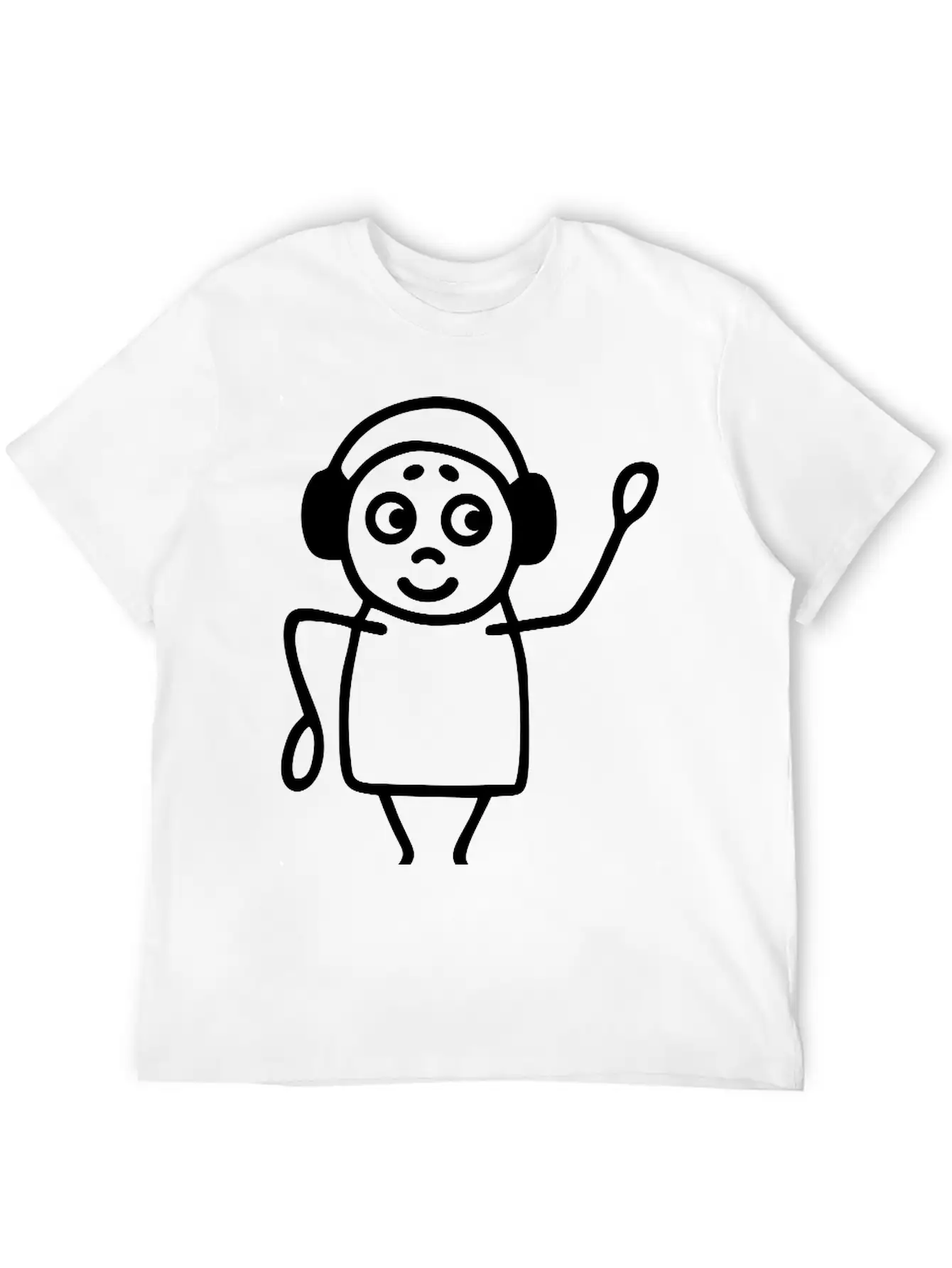 Music On Headphones Basic Graphic T-Shirt ¨C Daily Comfort In Soft Cotton