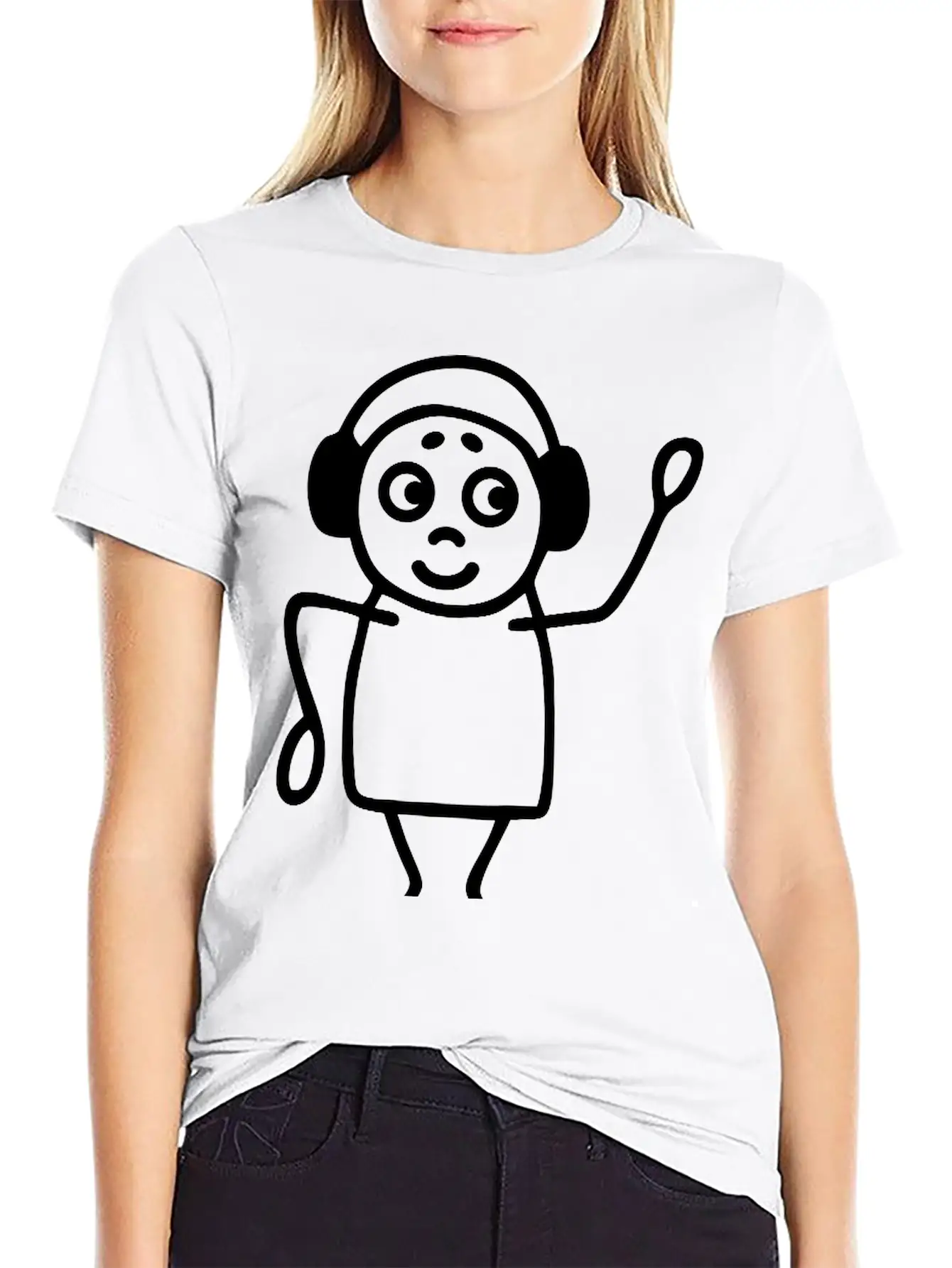Music On Headphones Basic Graphic T-Shirt ¨C Daily Comfort In Soft Cotton