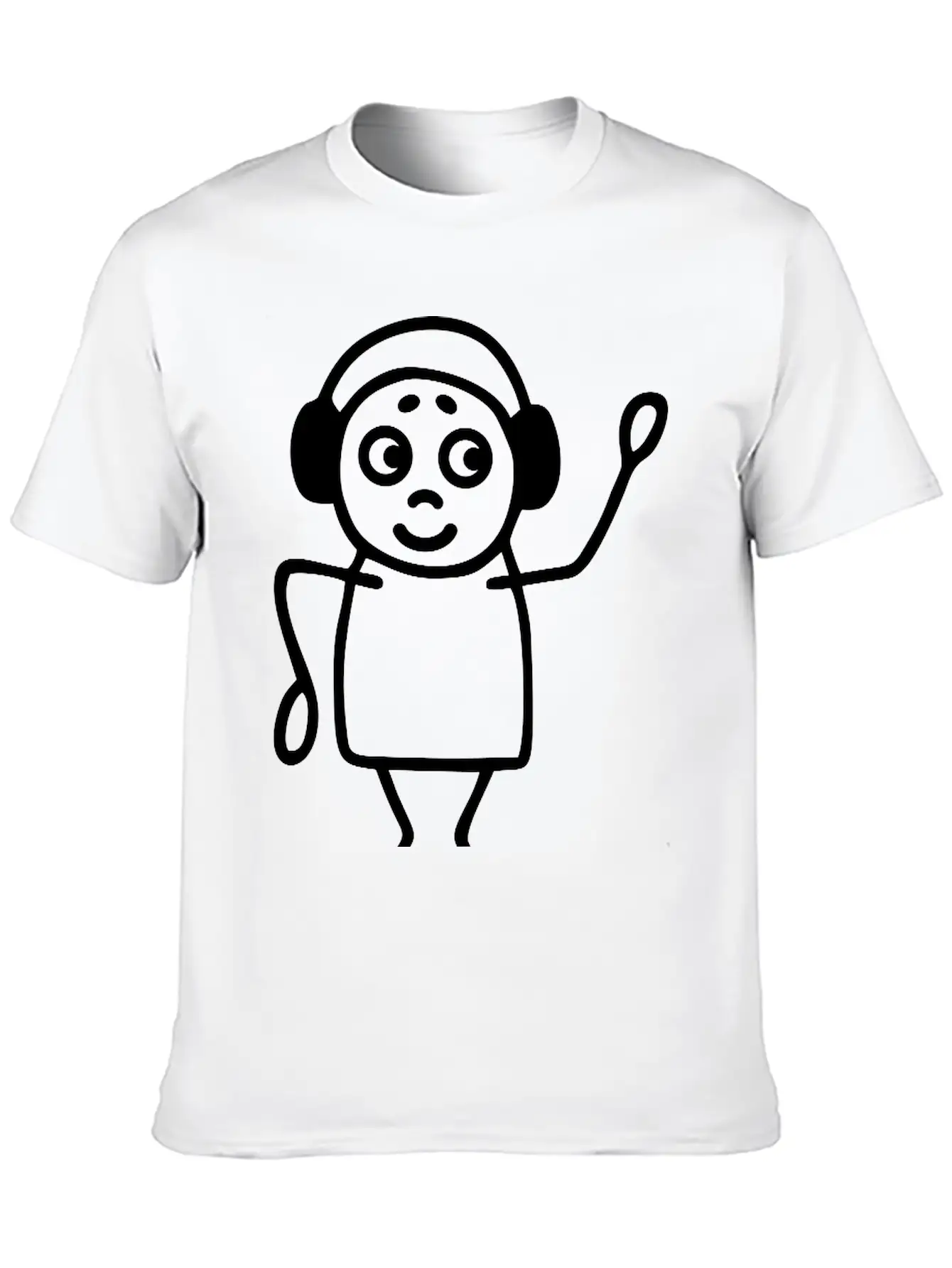 Music On Headphones Basic Graphic T-Shirt ¨C Daily Comfort In Soft Cotton