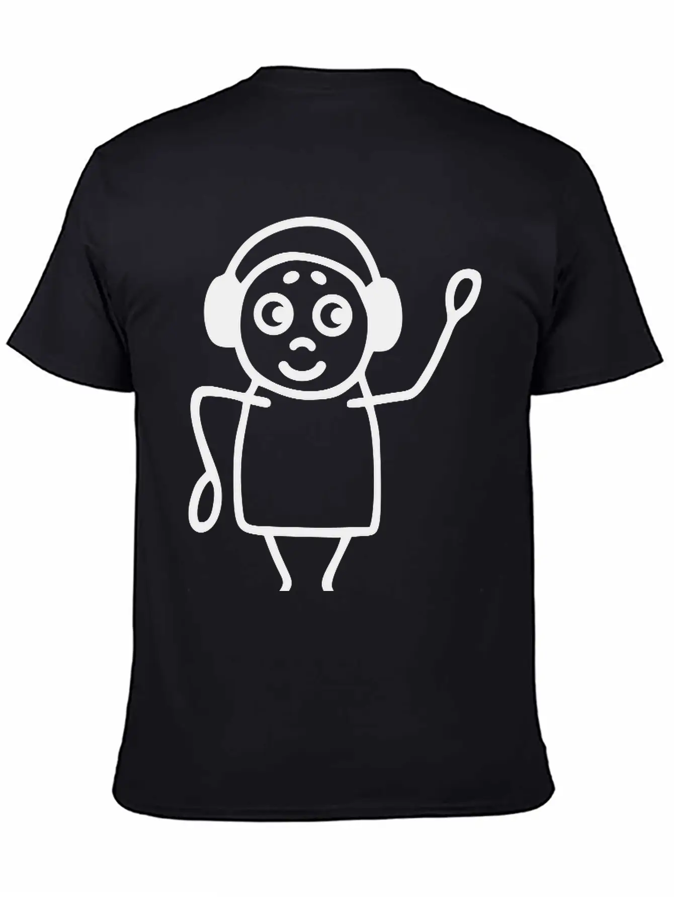 Music On Headphones Basic Graphic T-Shirt ¨C Daily Comfort In Soft Cotton