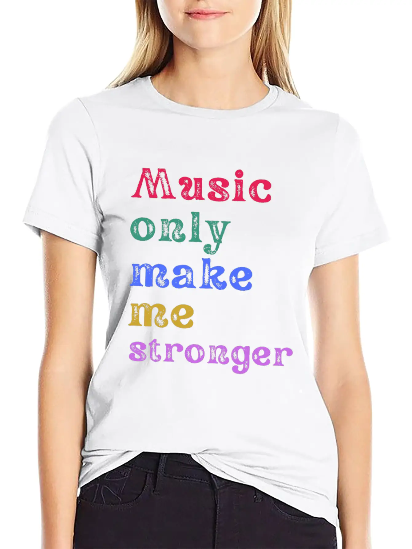 Music Only Make Me Strong Unisex Casual T-Shirt ¨C Clean Design For Daily Comfort