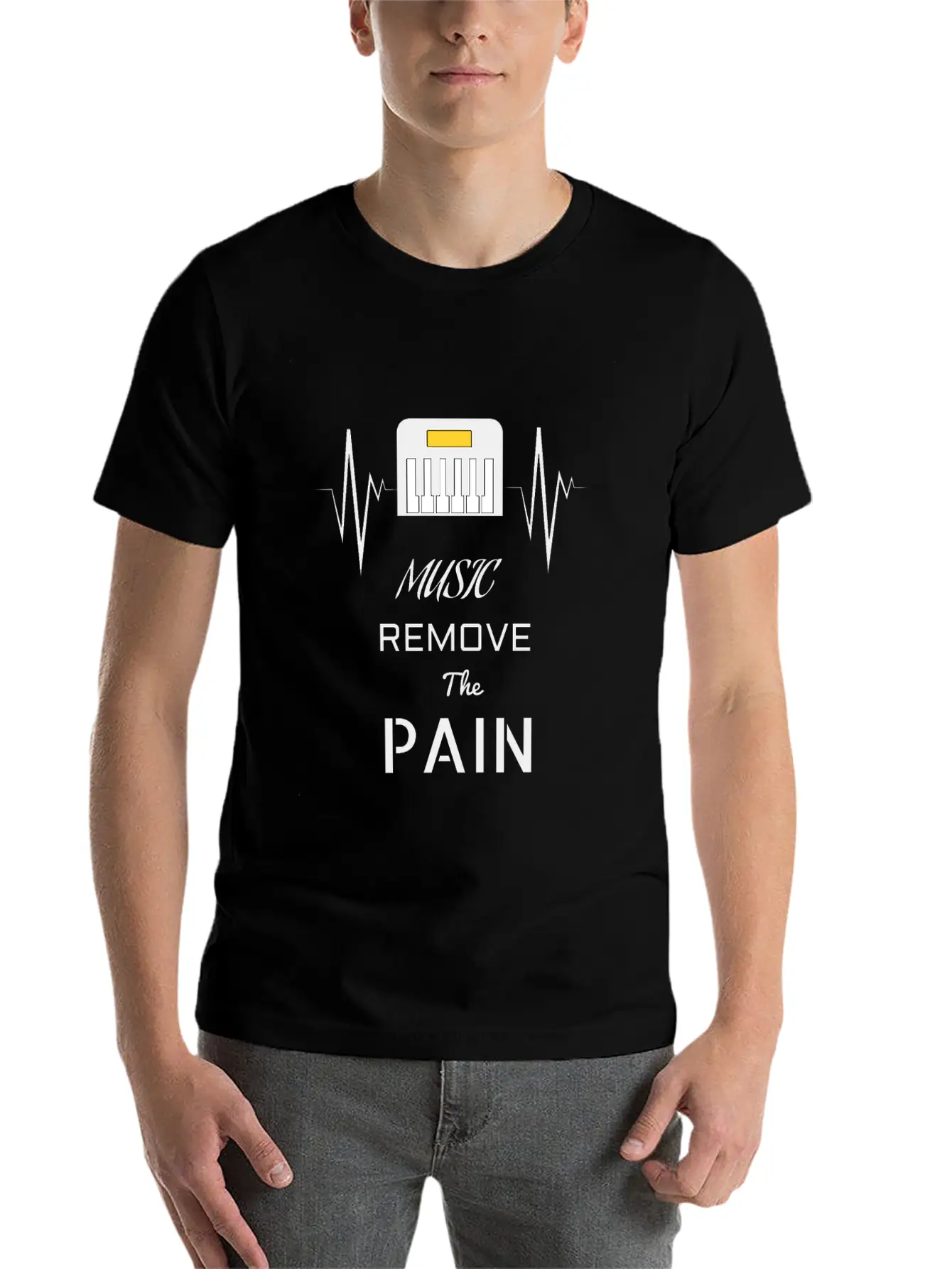 Music Remove The Pain Song Shirt Design Unisex Casual T-Shirt ¨C Clean Design For Daily Comfort
