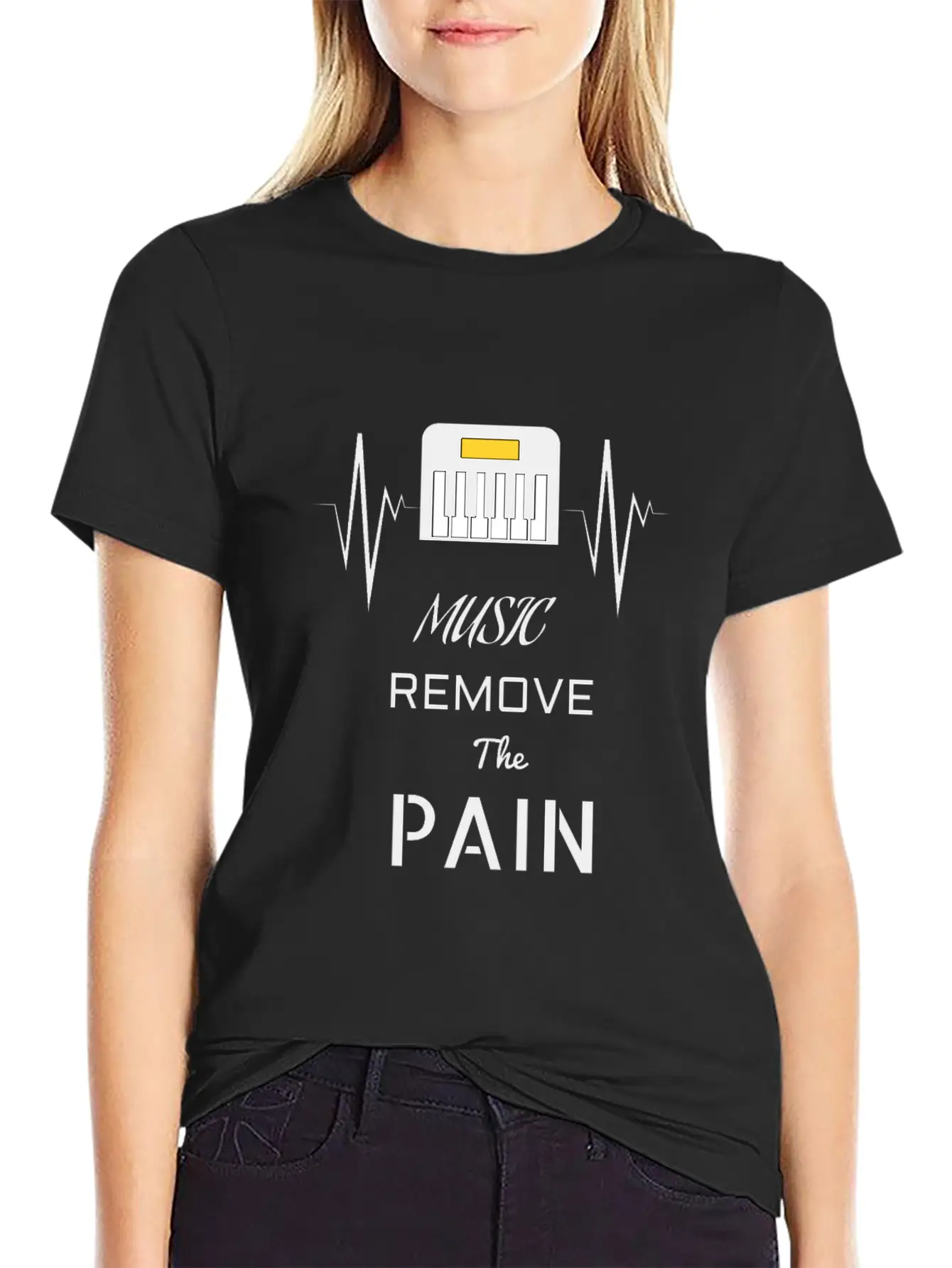 Music Remove The Pain Song Shirt Design Unisex Casual T-Shirt ¨C Clean Design For Daily Comfort