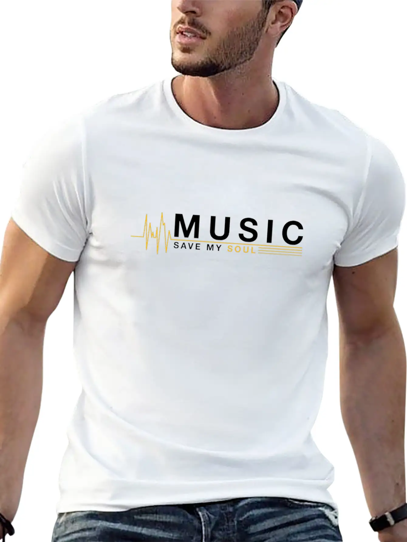 Music Save My Soul Essential Cotton Tee For Daily Outfits ¨C Unisex Style
