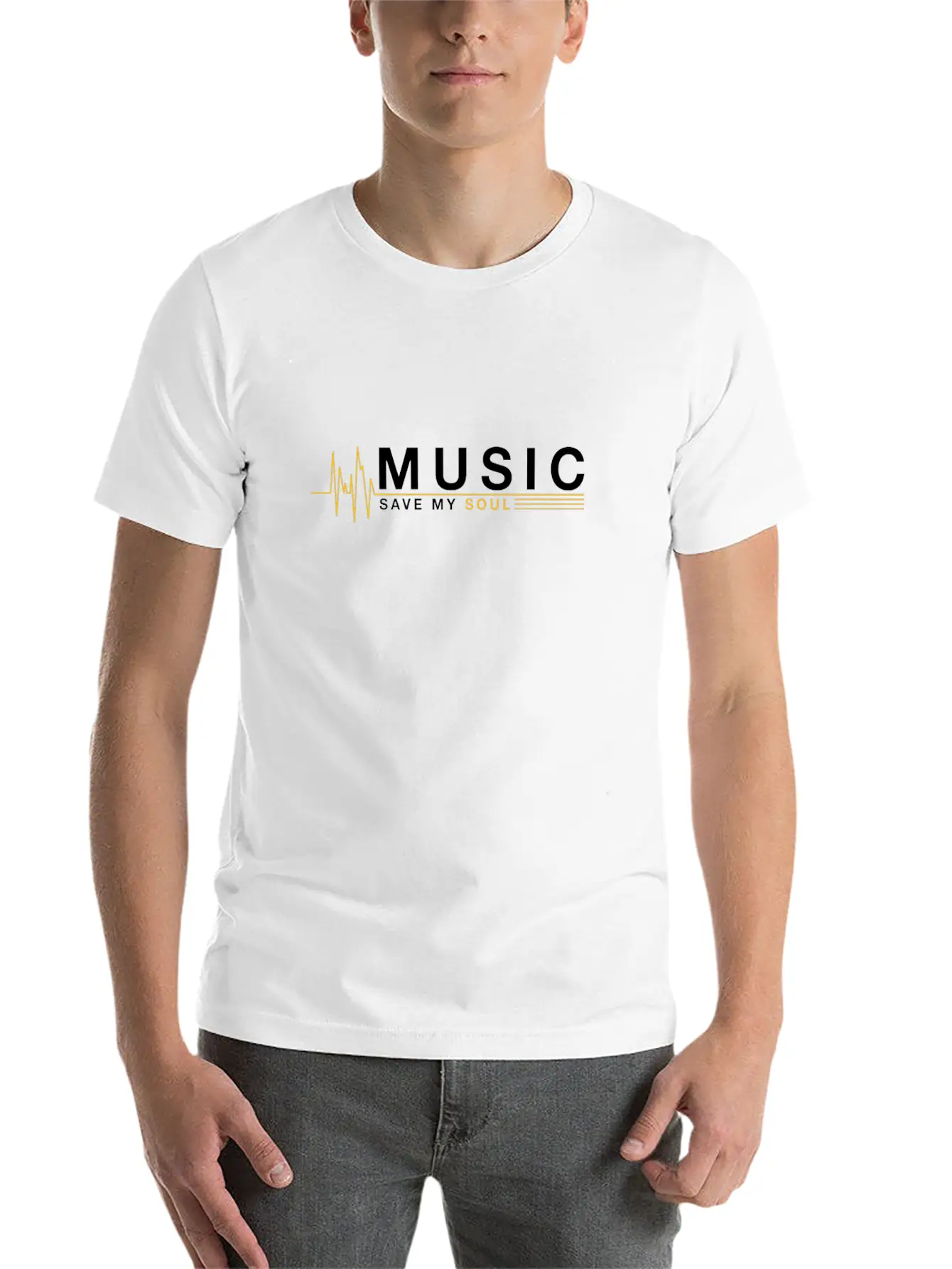 Music Save My Soul Essential Cotton Tee For Daily Outfits ¨C Unisex Style