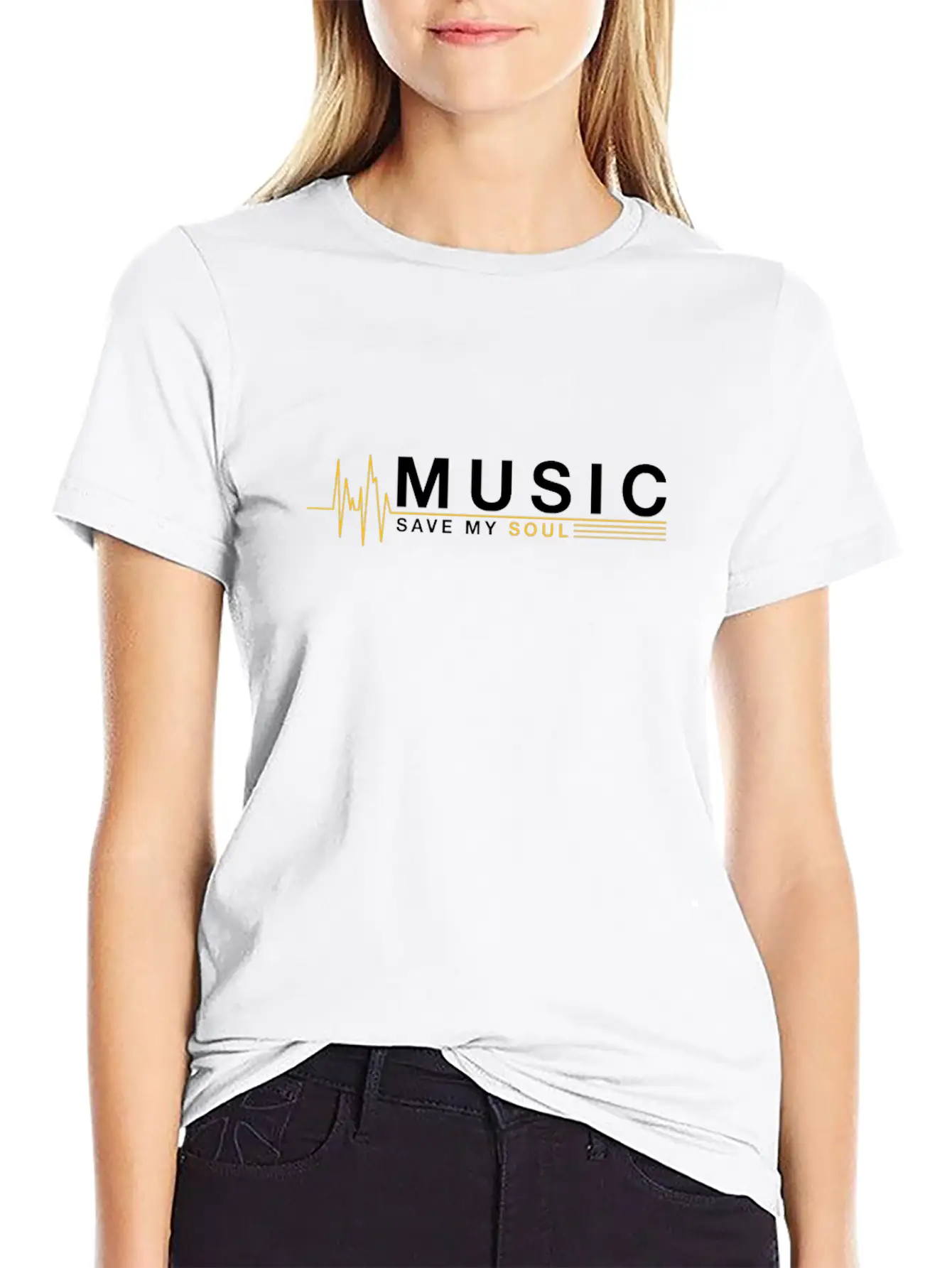 Music Save My Soul Essential Cotton Tee For Daily Outfits ¨C Unisex Style
