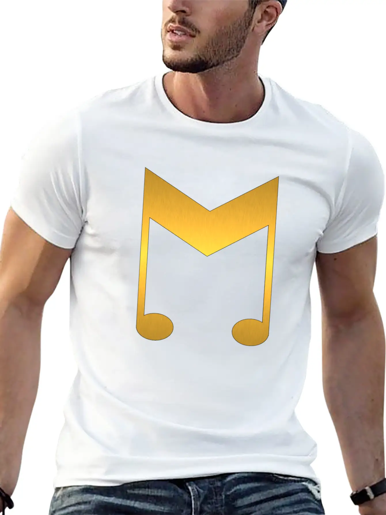 Music Symbol Gold Basic Graphic T-Shirt ¨C Daily Comfort In Soft Cotton