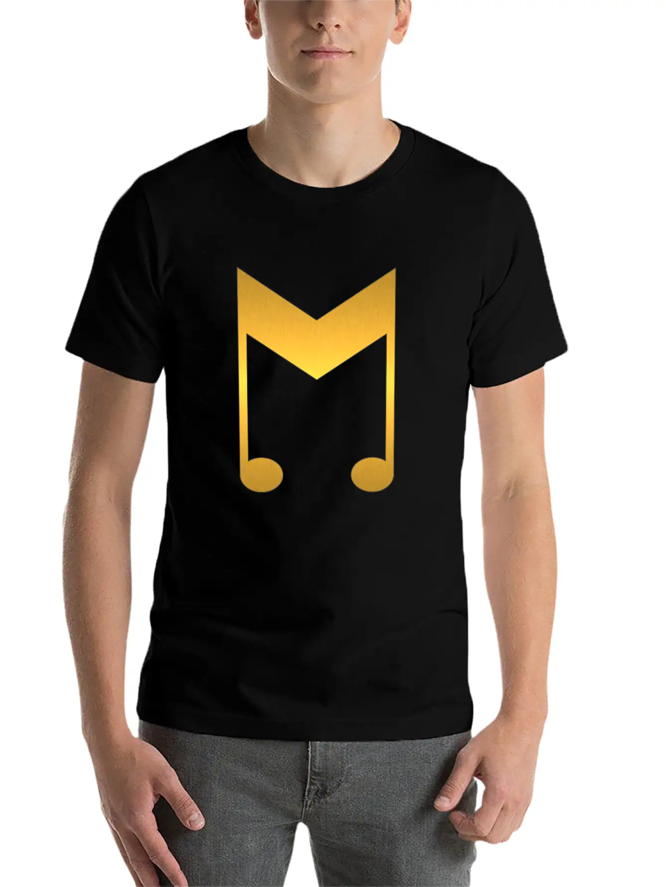 Music Symbol Gold Basic Graphic T-Shirt ¨C Daily Comfort In Soft Cotton