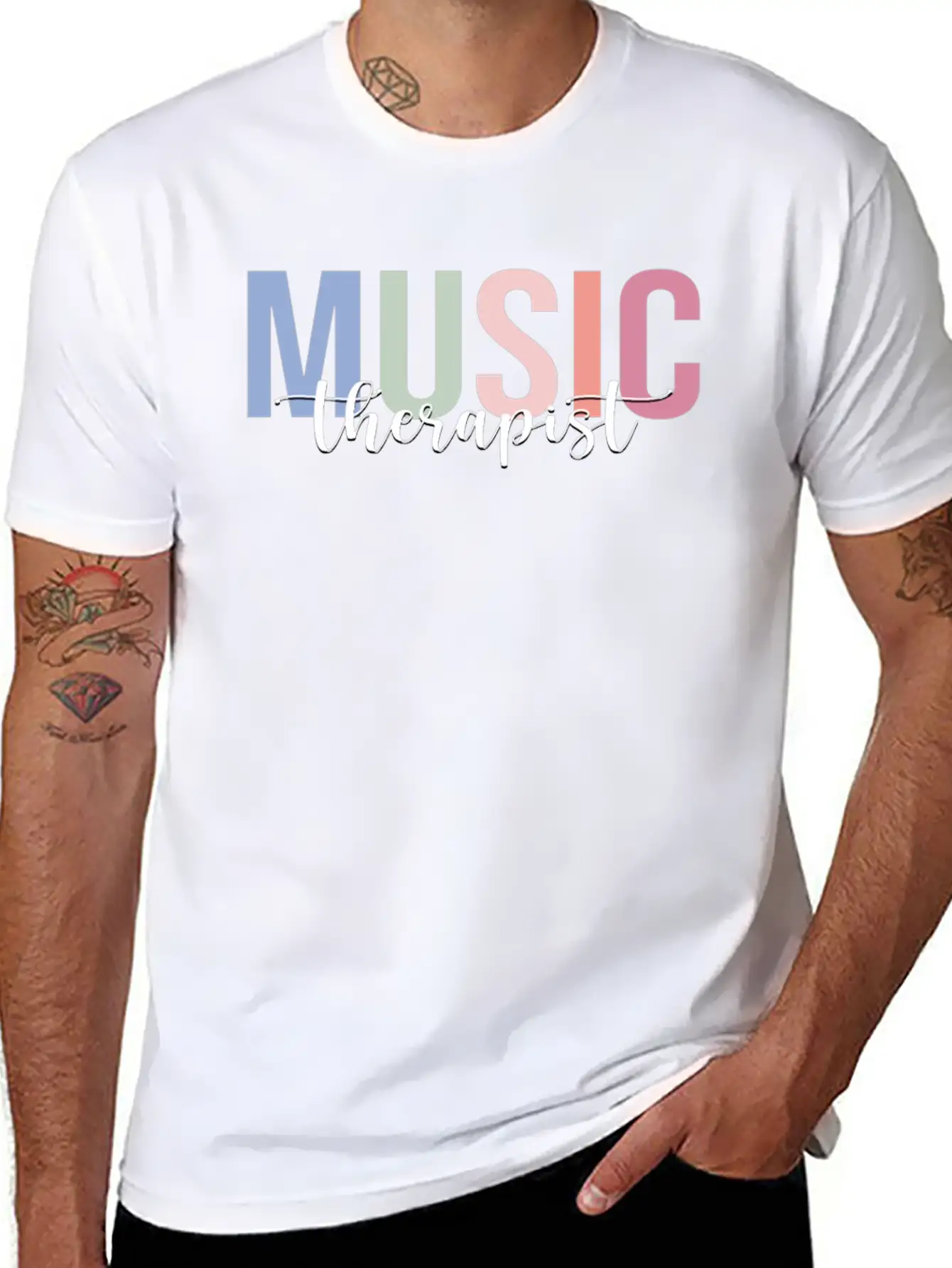 Music Therapist Music Therapy Soft Cotton Short Sleeve Tee ¨C Unisex Wardrobe Staple