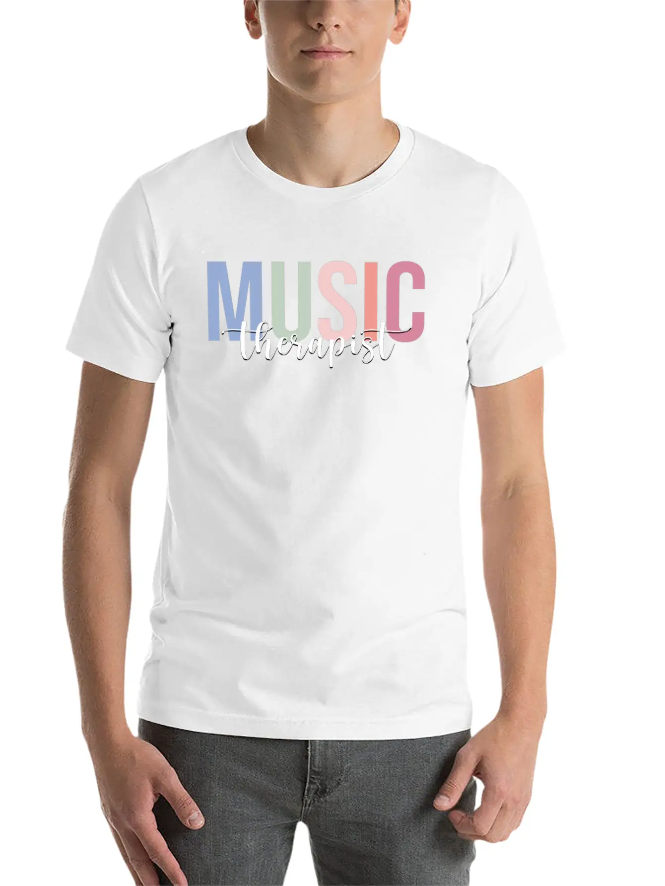 Music Therapist Music Therapy Soft Cotton Short Sleeve Tee ¨C Unisex Wardrobe Staple