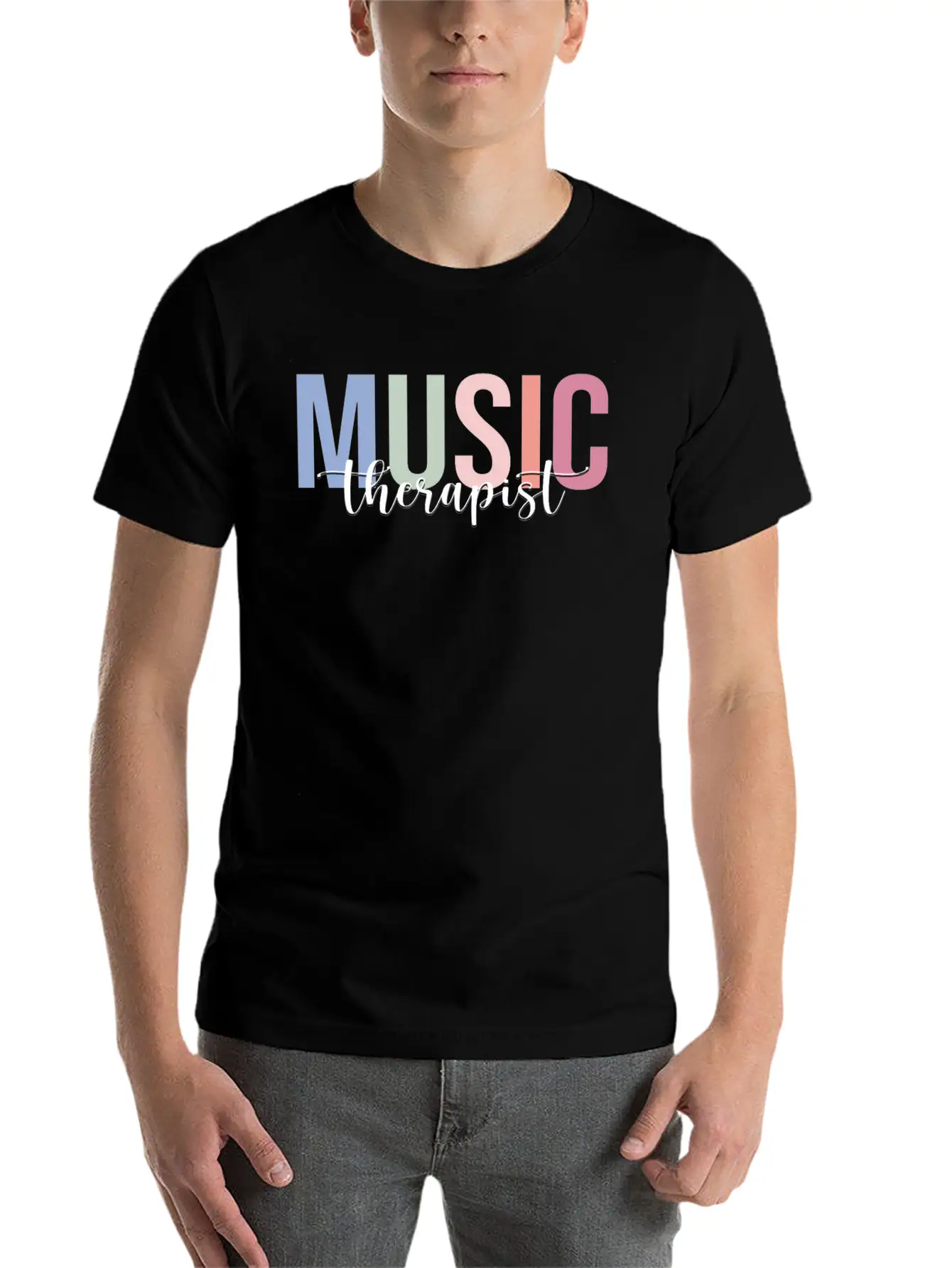 Music Therapist Music Therapy Soft Cotton Short Sleeve Tee ¨C Unisex Wardrobe Staple