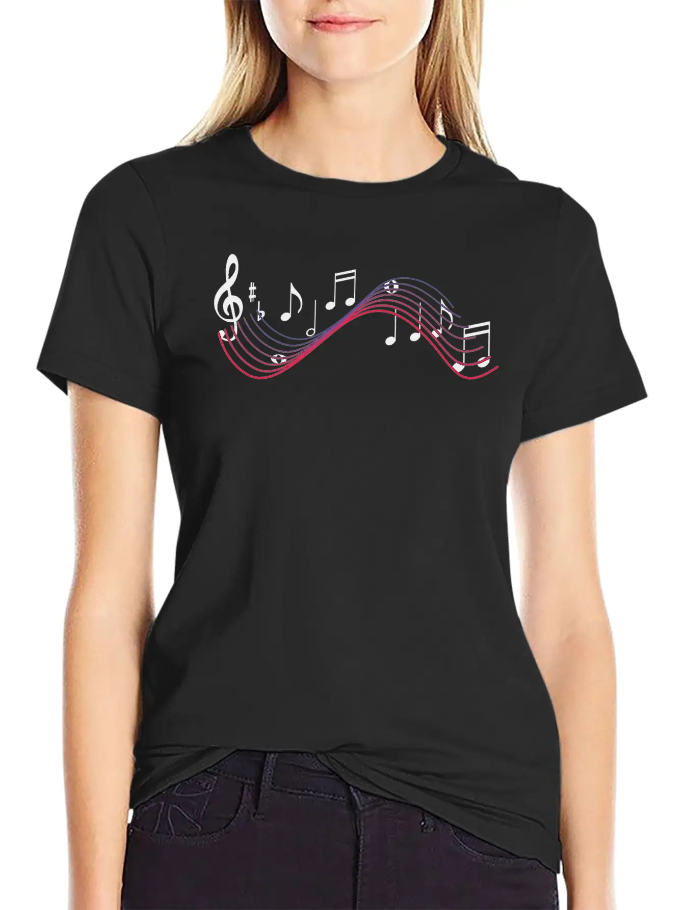 Musical Notes Soft Cotton Short Sleeve Tee ¨C Unisex Wardrobe Staple