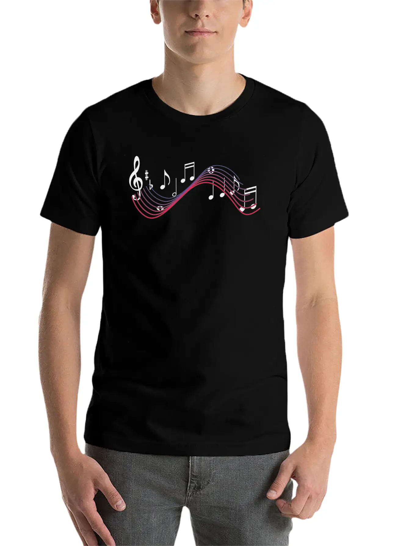 Musical Notes Soft Cotton Short Sleeve Tee ¨C Unisex Wardrobe Staple