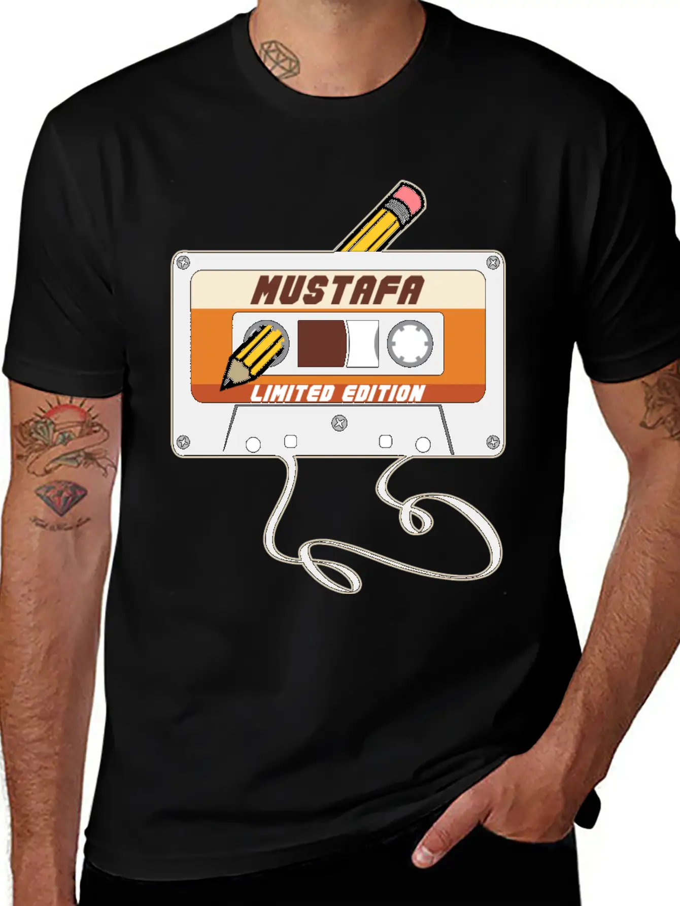 Mustafa Limited Edition Cassette Tape Vintage Basic Graphic T-Shirt ¨C Daily Comfort In Soft Cotton