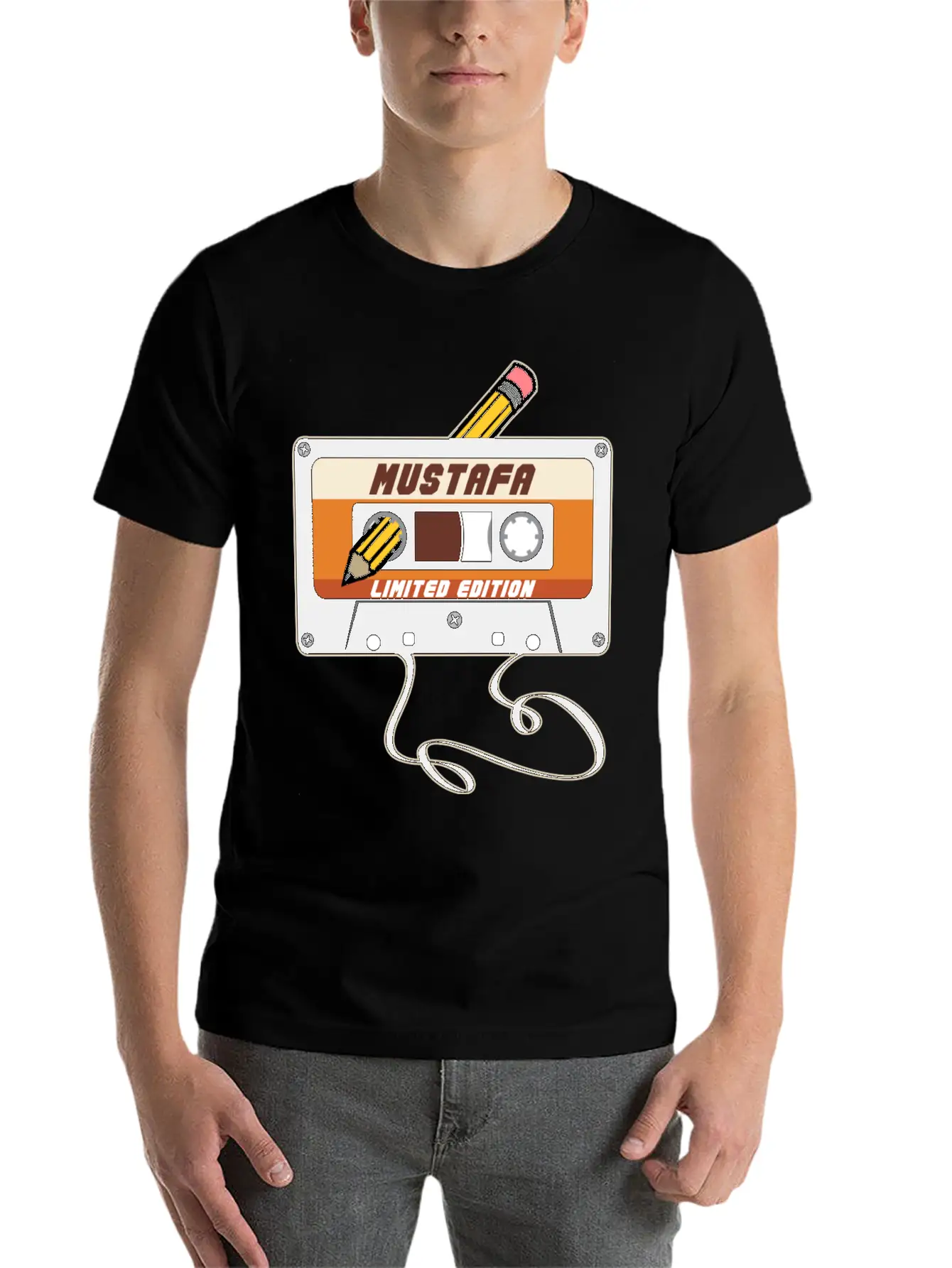 Mustafa Limited Edition Cassette Tape Vintage Basic Graphic T-Shirt ¨C Daily Comfort In Soft Cotton