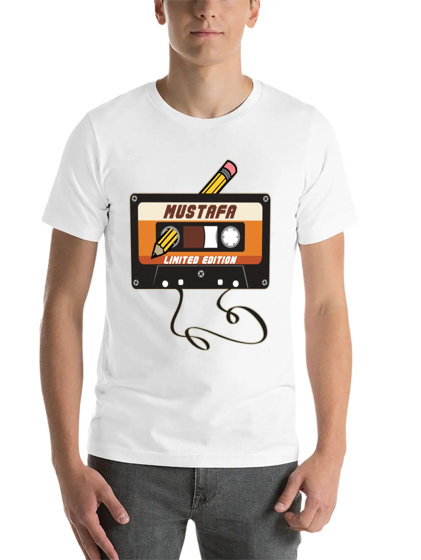 Mustafa Limited Edition Cassette Tape Vintage Basic Graphic T-Shirt ¨C Daily Comfort In Soft Cotton