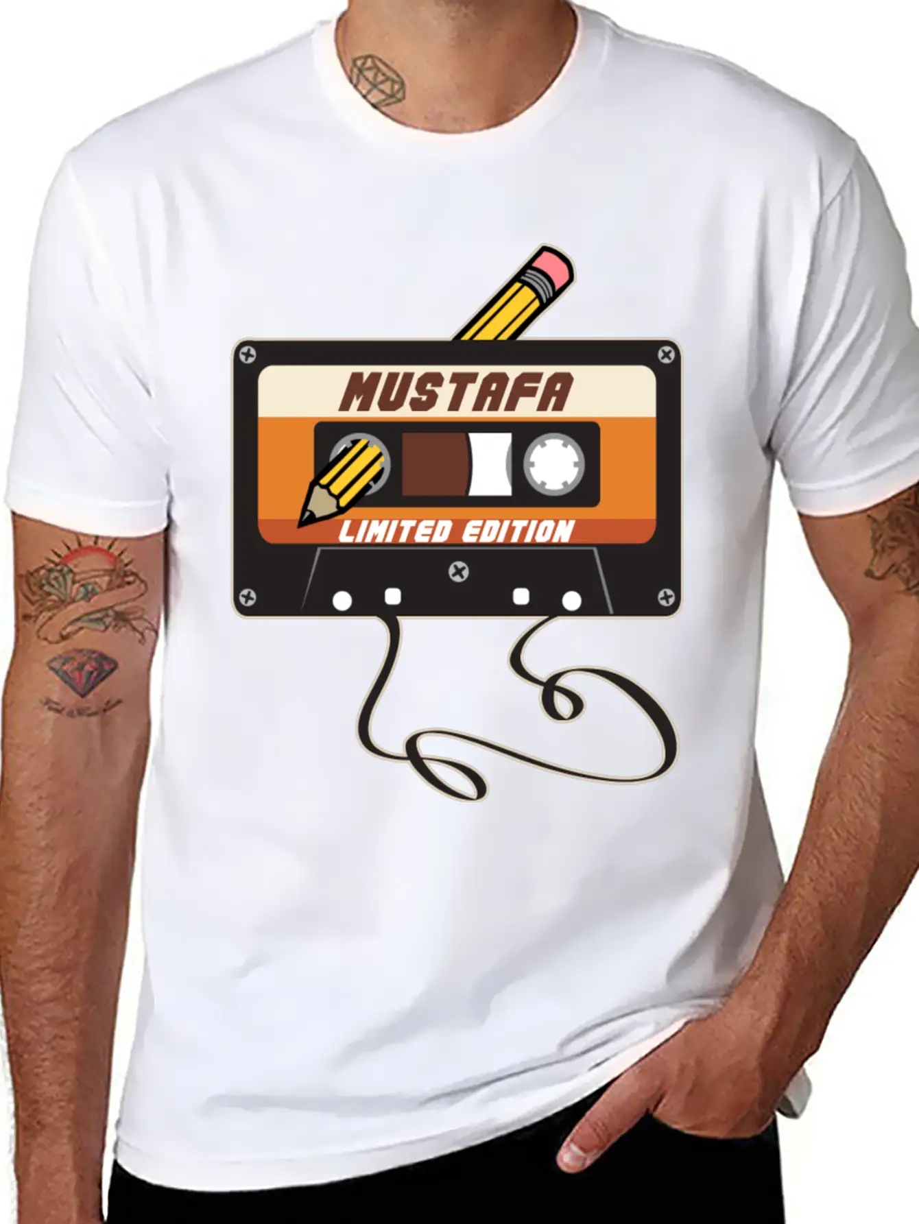 Mustafa Limited Edition Cassette Tape Vintage Basic Graphic T-Shirt ¨C Daily Comfort In Soft Cotton