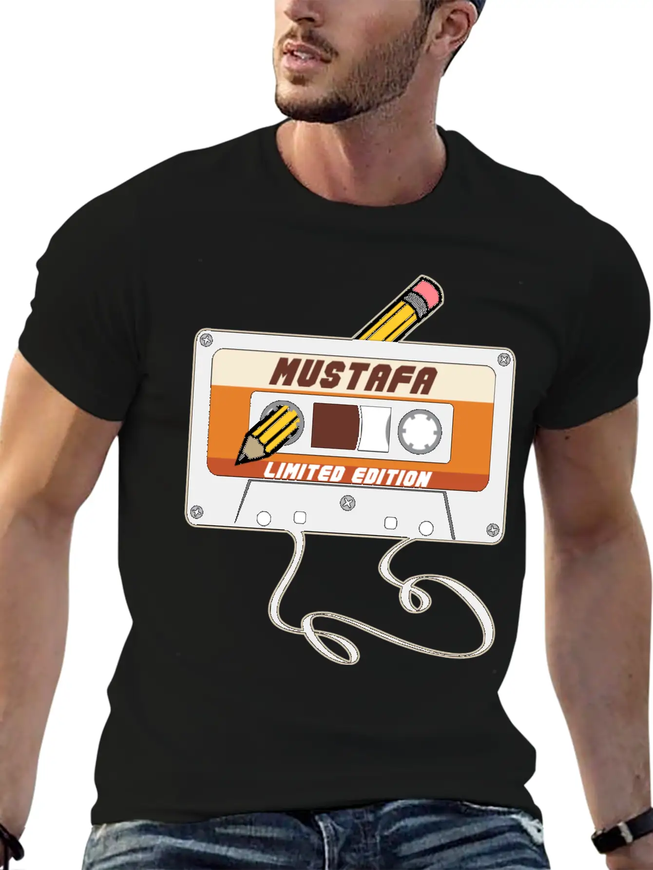 Mustafa Limited Edition Cassette Tape Vintage Basic Graphic T-Shirt ¨C Daily Comfort In Soft Cotton