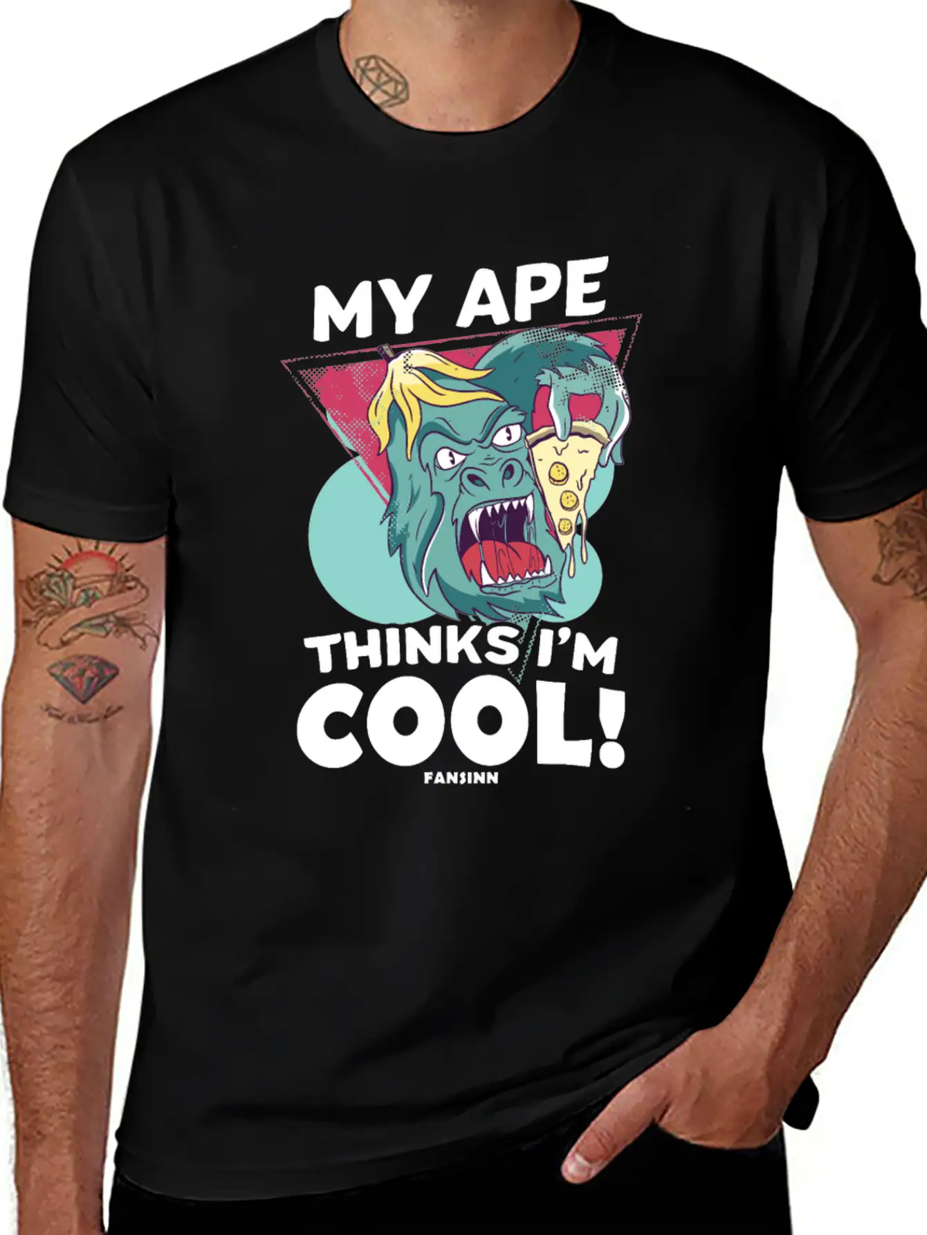 My Ape Thinks I'm Cool Basic Graphic T-Shirt ¨C Daily Comfort In Soft Cotton