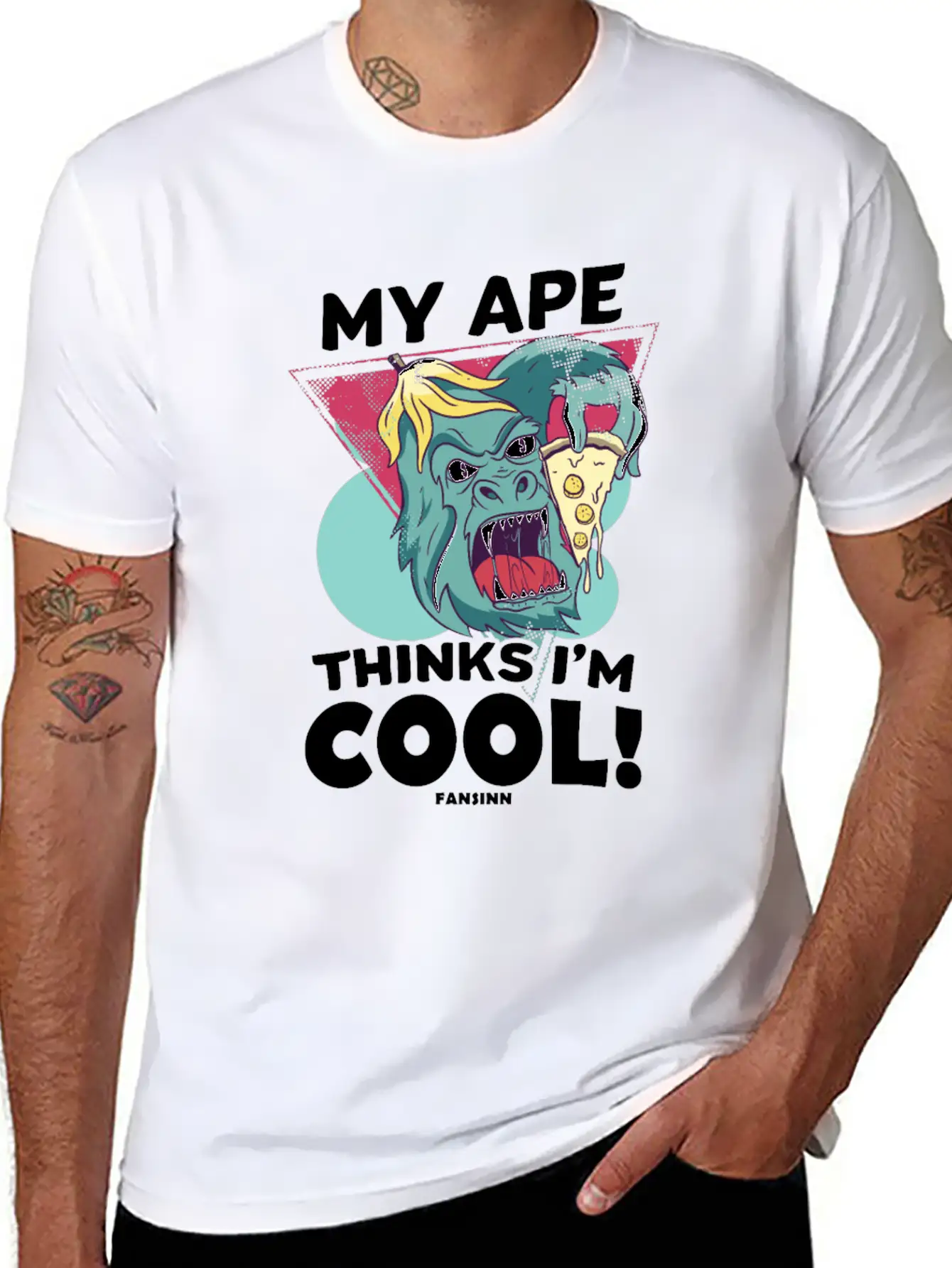 My Ape Thinks I'm Cool Basic Graphic T-Shirt ¨C Daily Comfort In Soft Cotton