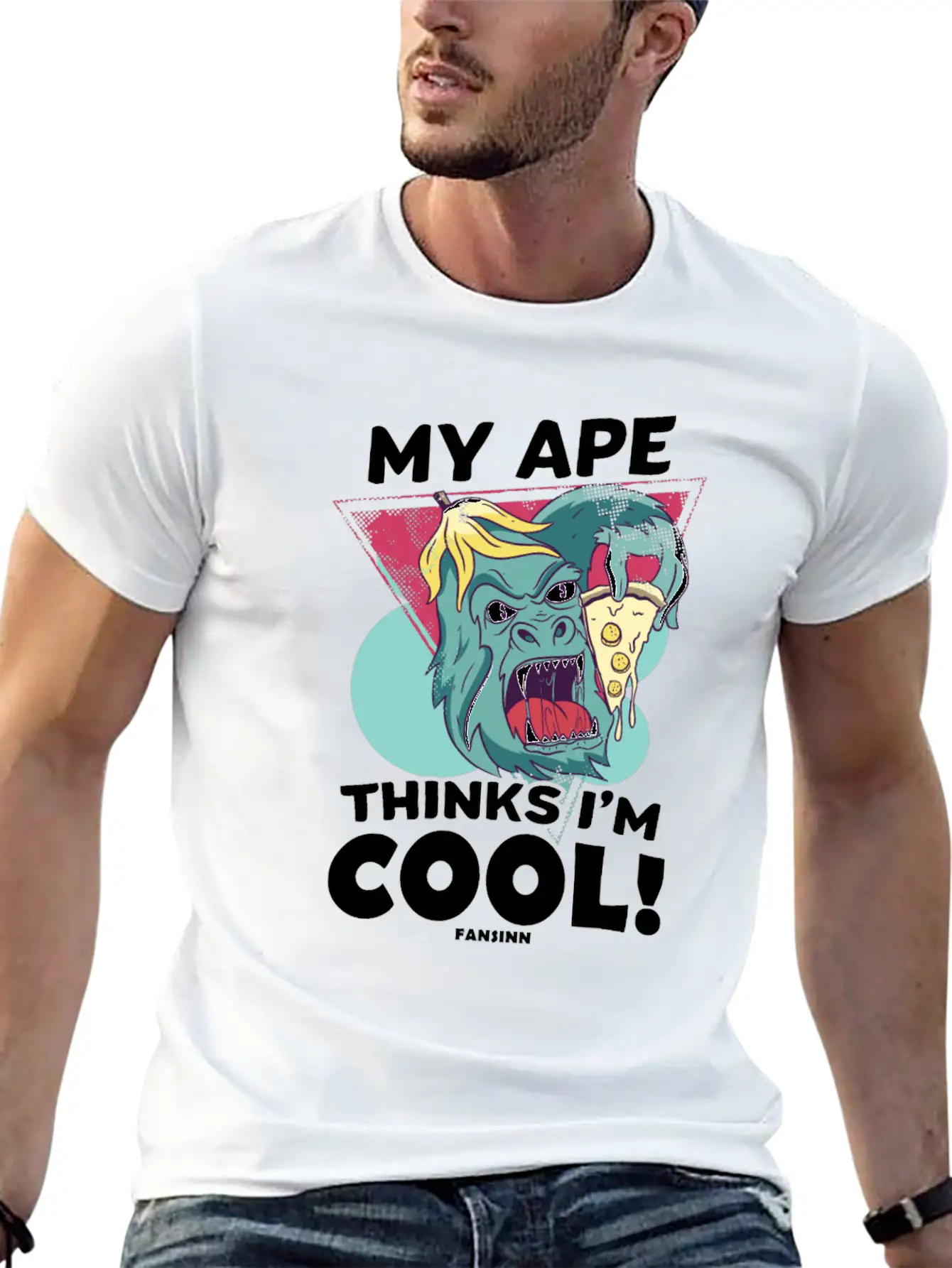 My Ape Thinks I'm Cool Basic Graphic T-Shirt ¨C Daily Comfort In Soft Cotton