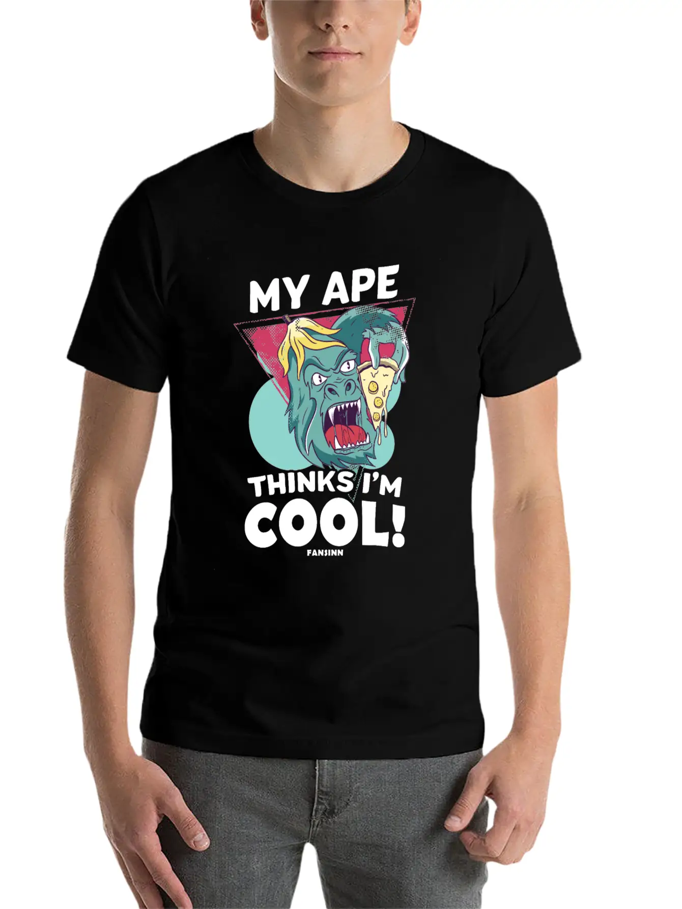 My Ape Thinks I'm Cool Basic Graphic T-Shirt ¨C Daily Comfort In Soft Cotton