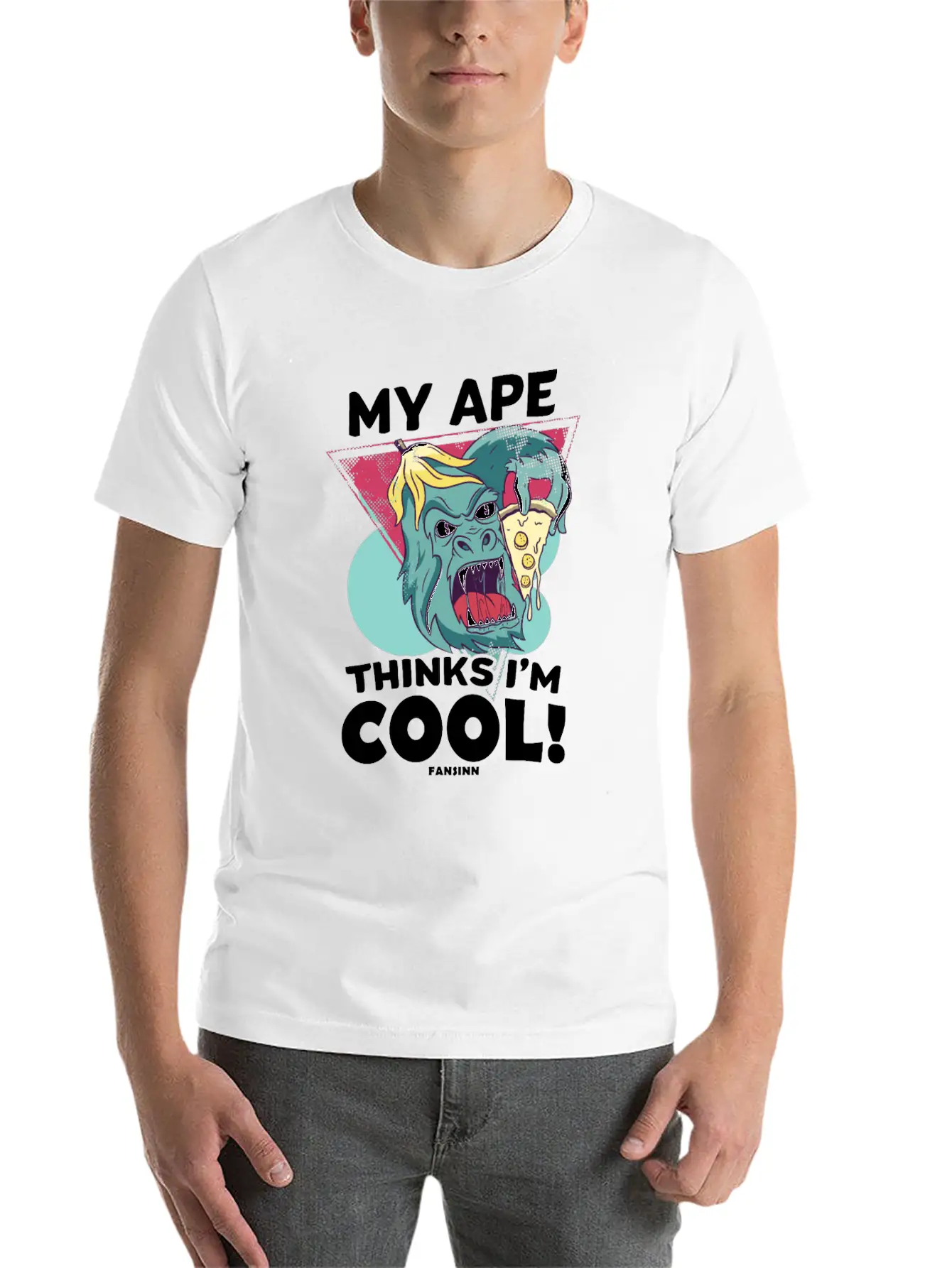 My Ape Thinks I'm Cool Basic Graphic T-Shirt ¨C Daily Comfort In Soft Cotton