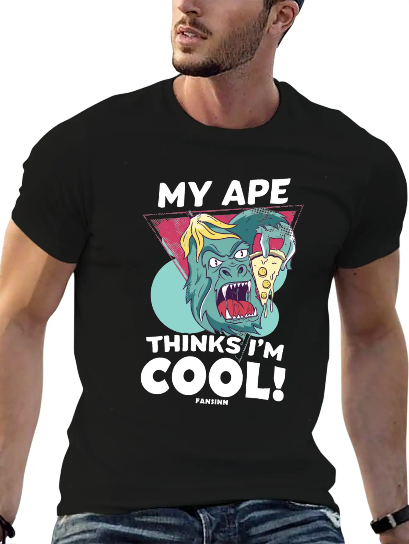 My Ape Thinks I'm Cool Basic Graphic T-Shirt ¨C Daily Comfort In Soft Cotton
