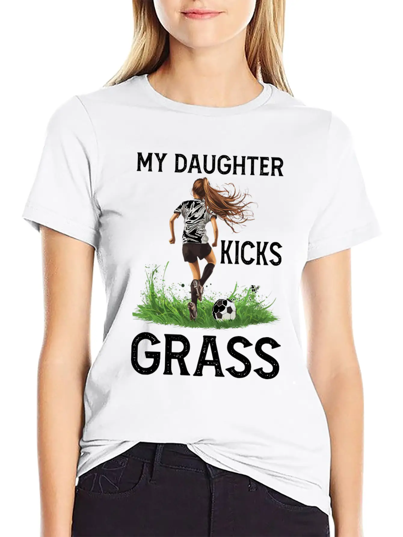My Daughter Kicks Grass 4 Essential Cotton Tee For Daily Outfits ¨C Unisex Style