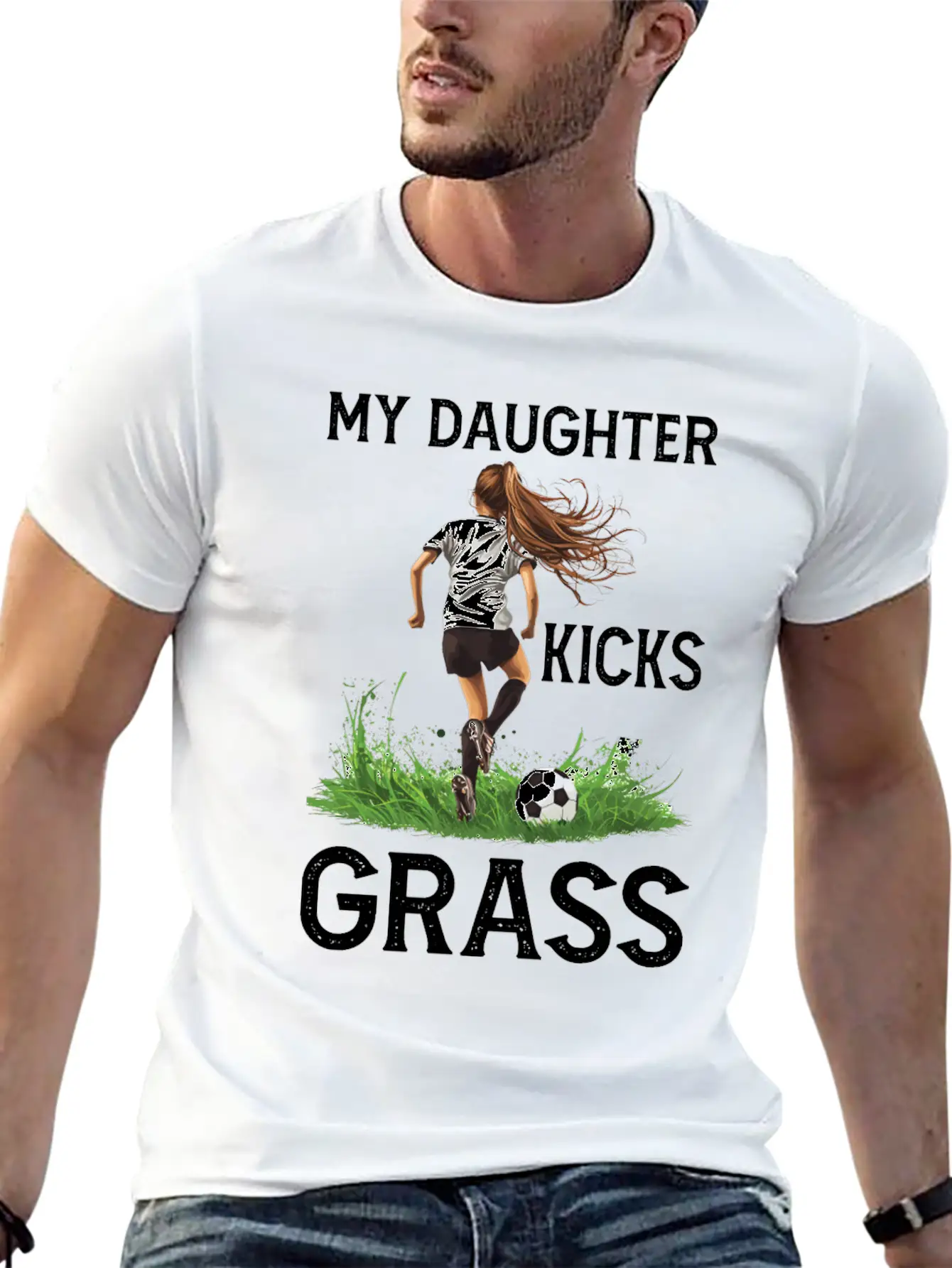 My Daughter Kicks Grass 4 Essential Cotton Tee For Daily Outfits ¨C Unisex Style