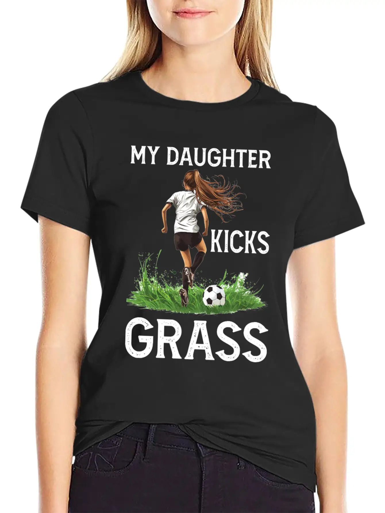 My Daughter Kicks Grass 4 Essential Cotton Tee For Daily Outfits ¨C Unisex Style