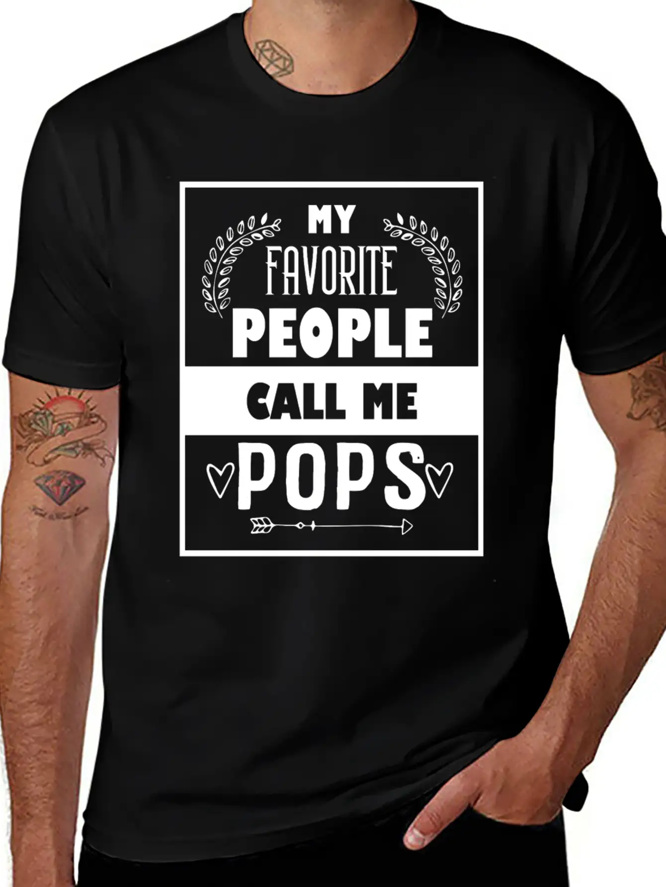 My Favorite People Call Me Pops Father's Day For C Basic Graphic T-Shirt ¨C Daily Comfort In Soft Cotton