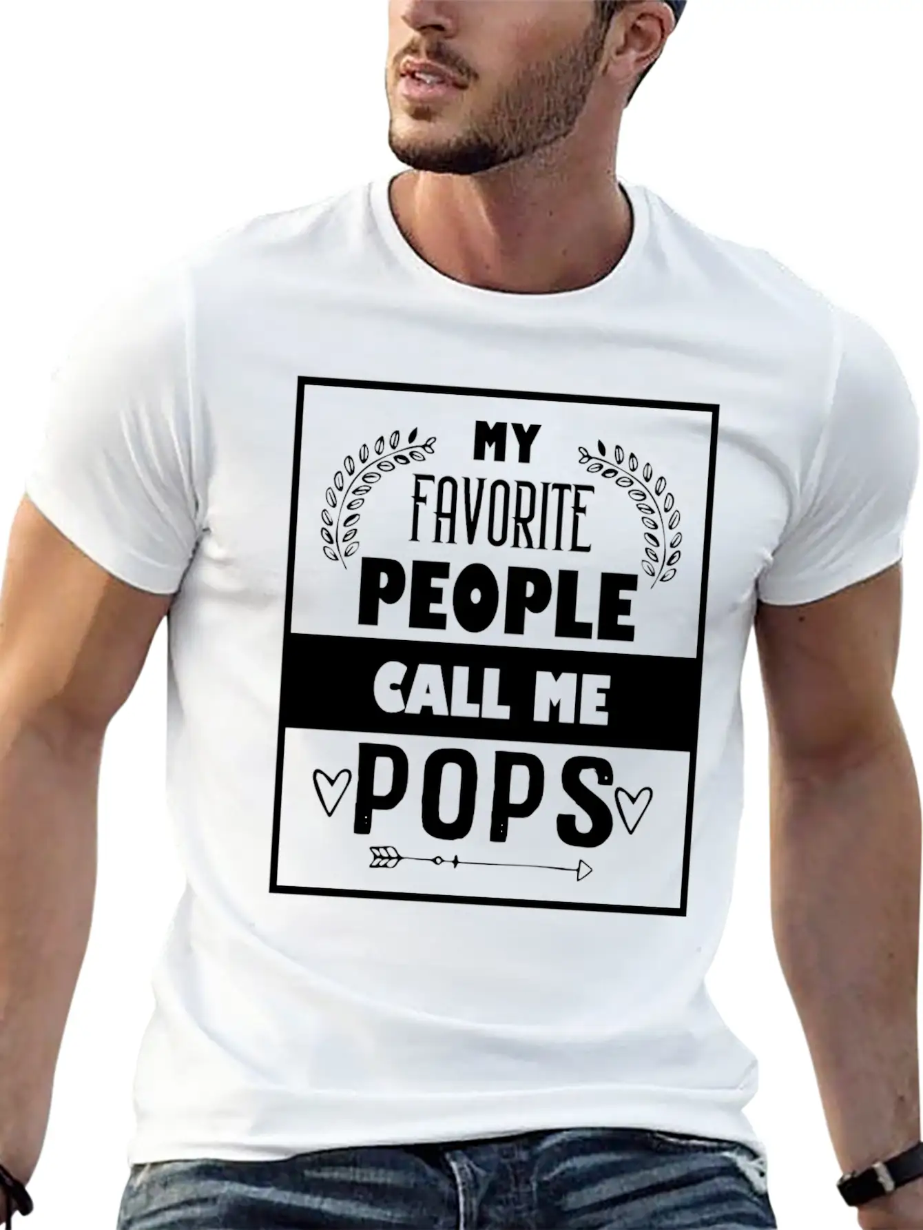 My Favorite People Call Me Pops Father's Day For C Basic Graphic T-Shirt ¨C Daily Comfort In Soft Cotton