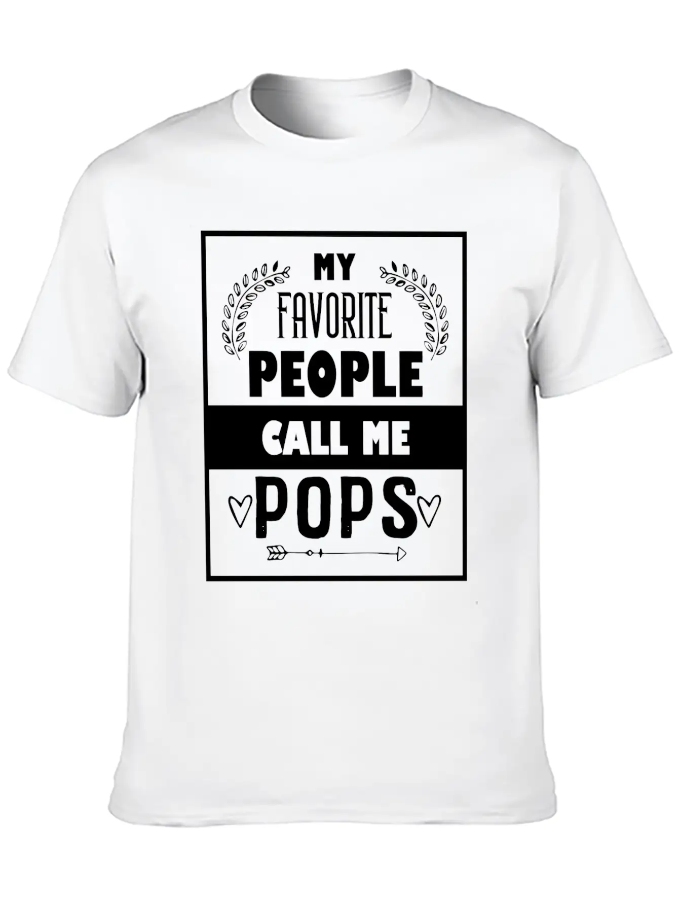 My Favorite People Call Me Pops Father's Day For C Basic Graphic T-Shirt ¨C Daily Comfort In Soft Cotton