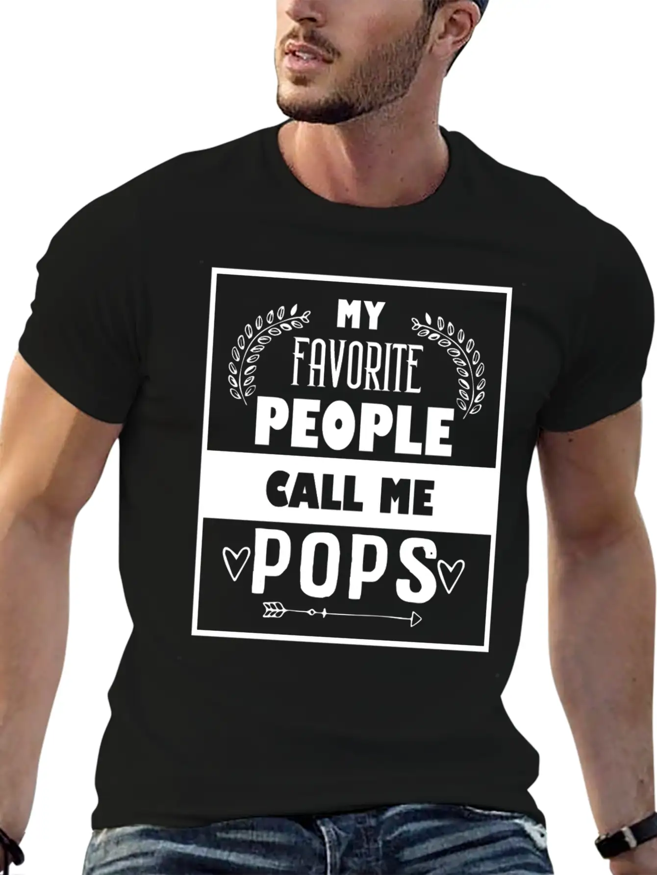 My Favorite People Call Me Pops Father's Day For C Basic Graphic T-Shirt ¨C Daily Comfort In Soft Cotton