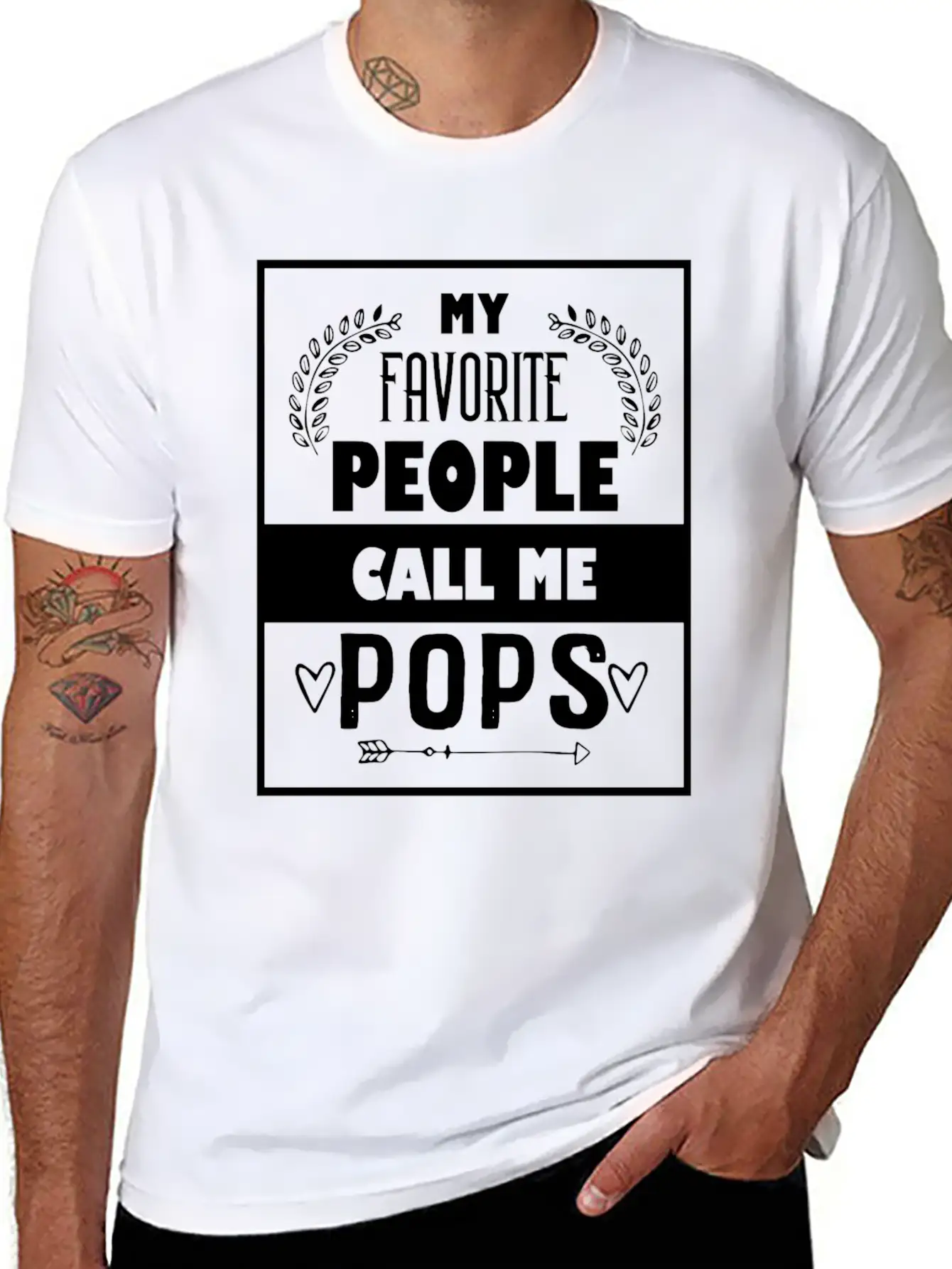 My Favorite People Call Me Pops Father's Day For C Basic Graphic T-Shirt ¨C Daily Comfort In Soft Cotton