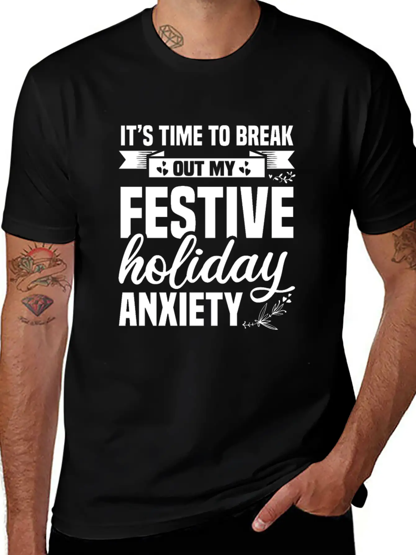 My Festive Holiday Anxiety Soft Cotton Short Sleeve Tee ¨C Unisex Wardrobe Staple