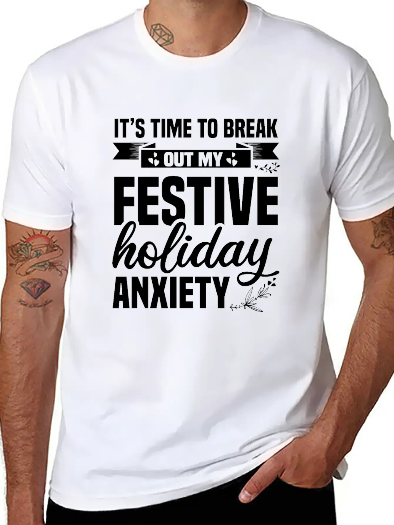 My Festive Holiday Anxiety Soft Cotton Short Sleeve Tee ¨C Unisex Wardrobe Staple