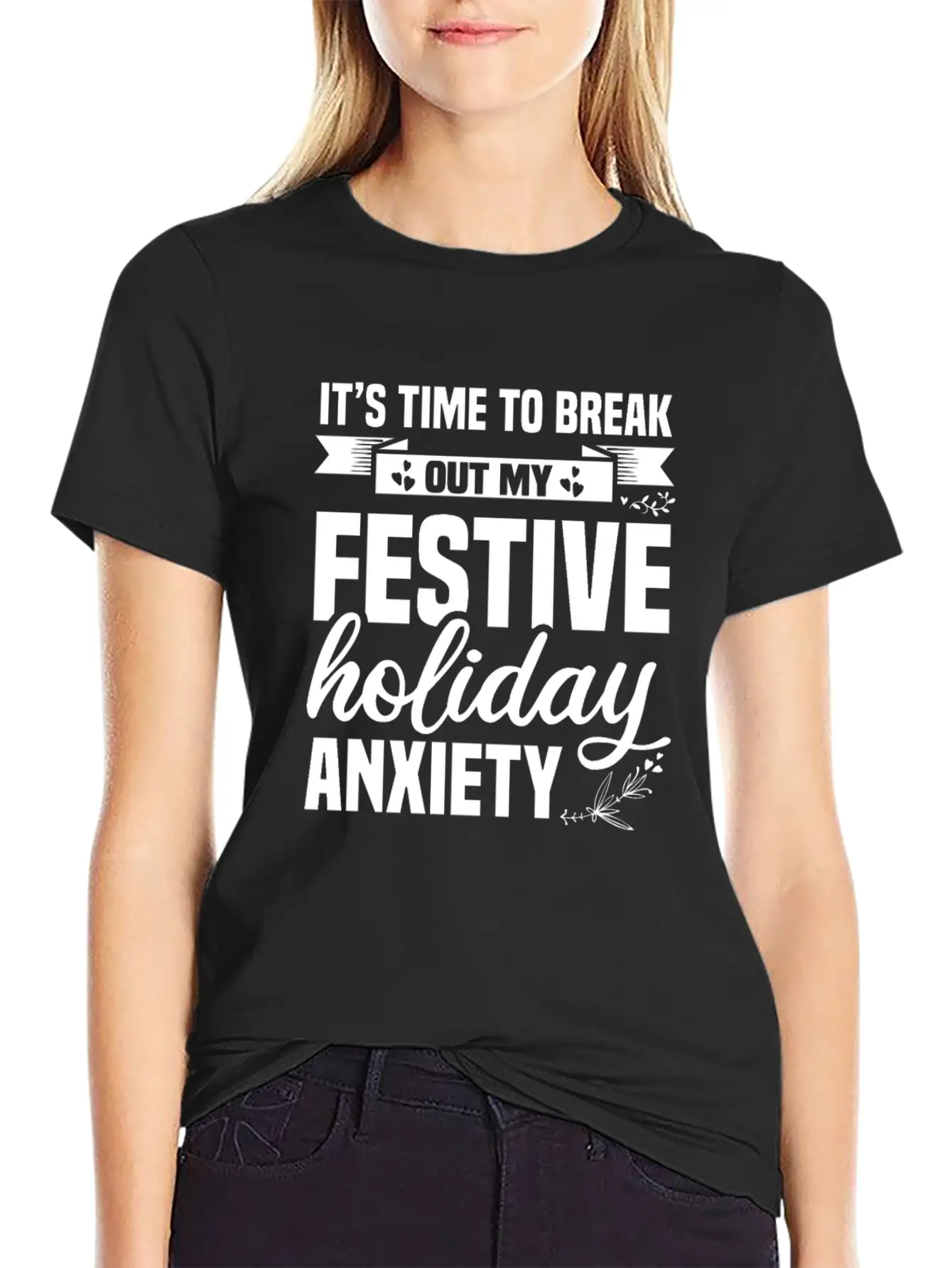My Festive Holiday Anxiety Soft Cotton Short Sleeve Tee ¨C Unisex Wardrobe Staple