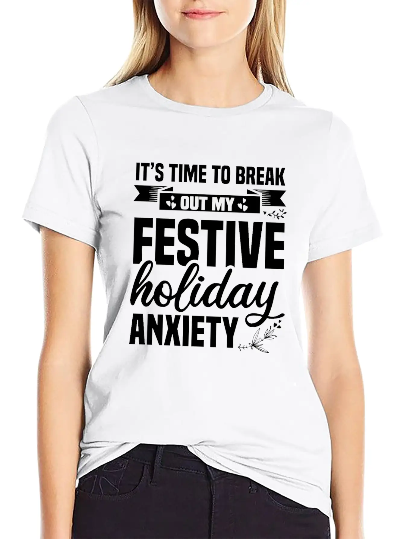 My Festive Holiday Anxiety Soft Cotton Short Sleeve Tee ¨C Unisex Wardrobe Staple