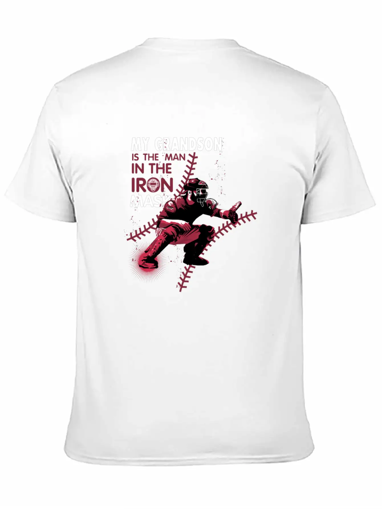 My Grandson Is The Man In The Iron Mask Baseball Basic Graphic T-Shirt ¨C Daily Comfort In Soft Cotton