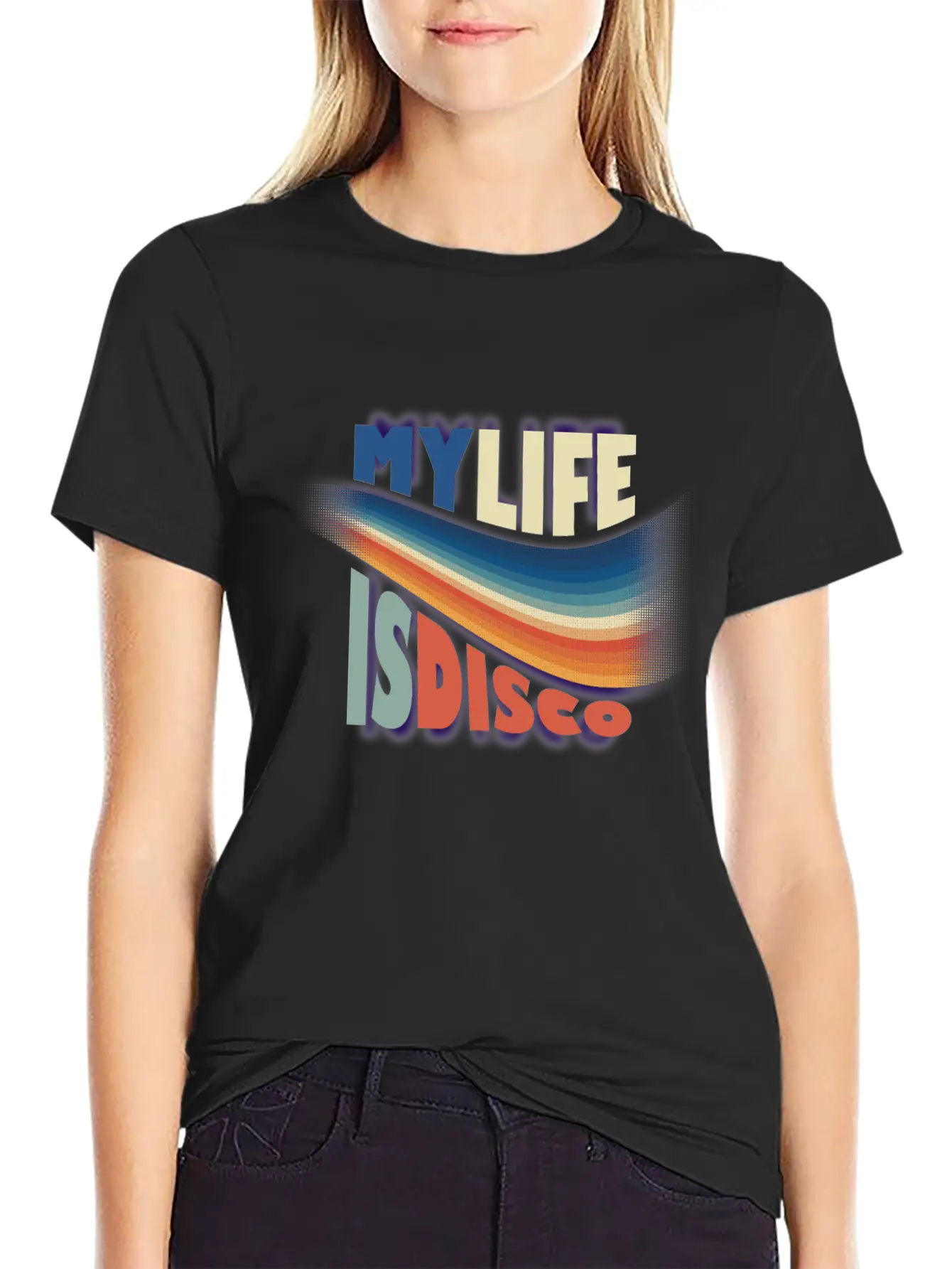 My Life Is Disco Essential Cotton Tee For Daily Outfits ¨C Unisex Style