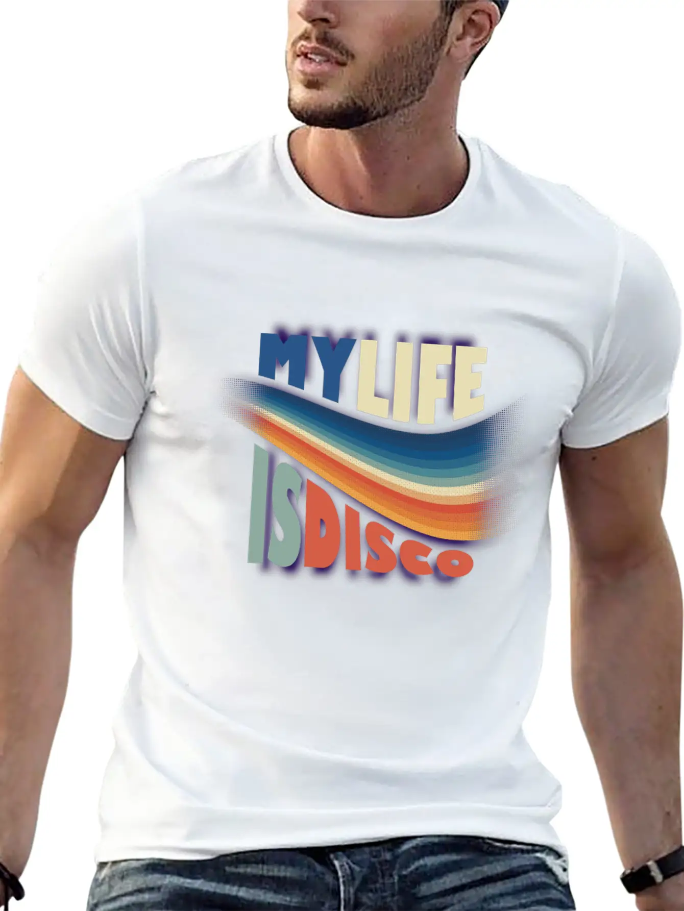 My Life Is Disco Essential Cotton Tee For Daily Outfits ¨C Unisex Style