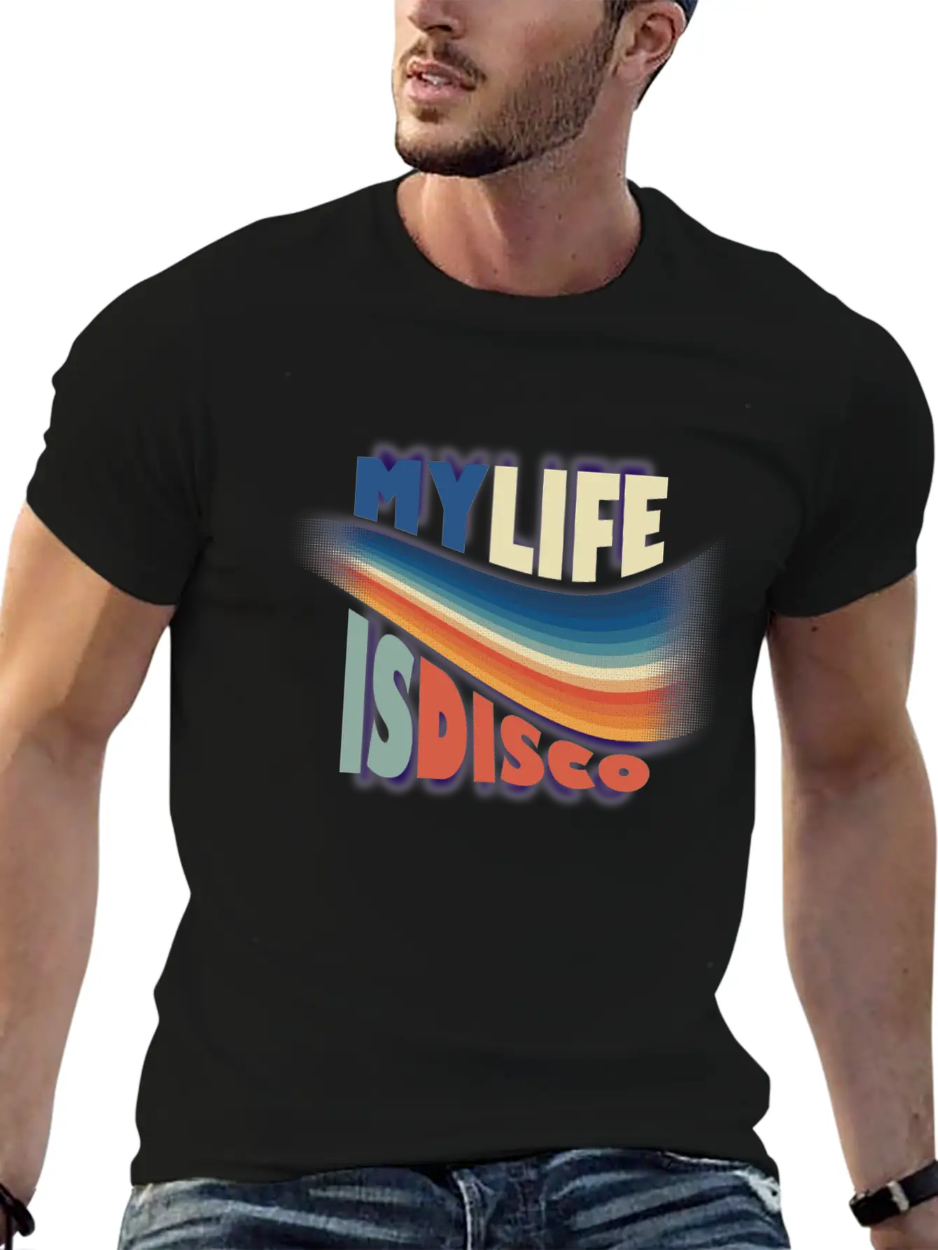 My Life Is Disco Essential Cotton Tee For Daily Outfits ¨C Unisex Style