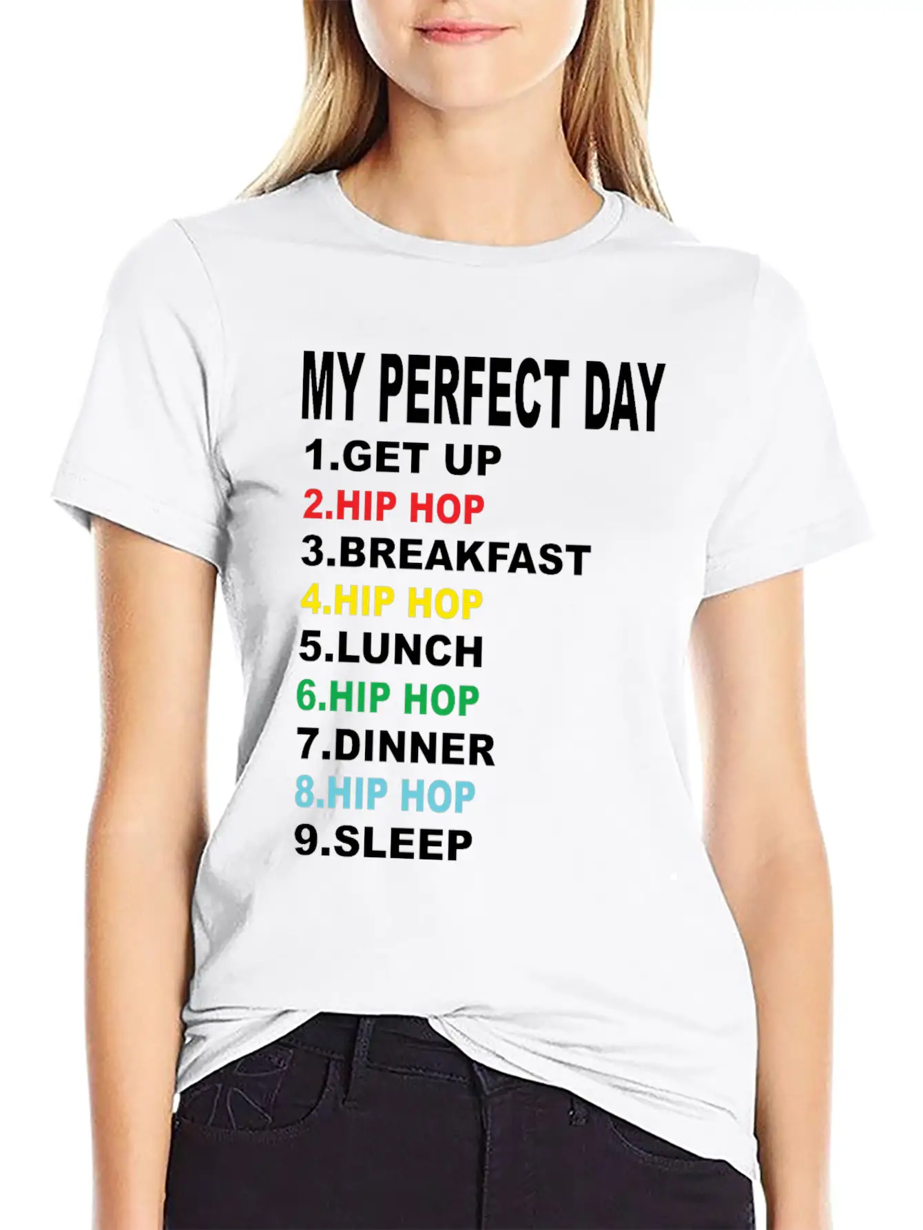 My Perfect Day Hip Hop Soft Cotton Short Sleeve Tee ¨C Unisex Wardrobe Staple