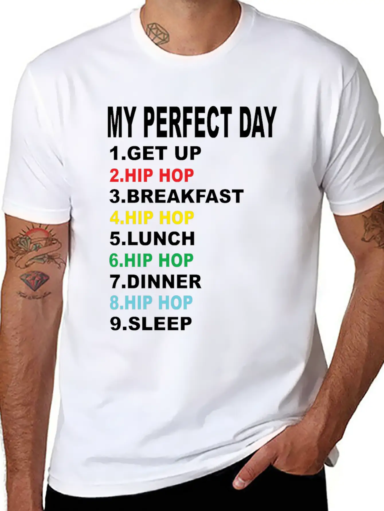My Perfect Day Hip Hop Soft Cotton Short Sleeve Tee ¨C Unisex Wardrobe Staple